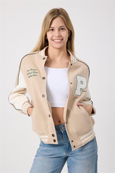 Kadın Regular Kolej Ceket Bej