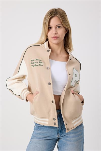Kadın Regular Kolej Ceket Bej