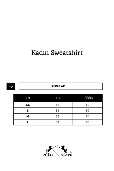 Kadın Siyah 3 İplik Şardonsuz Bisiklet Yaka Regular Fit Sweatshirt