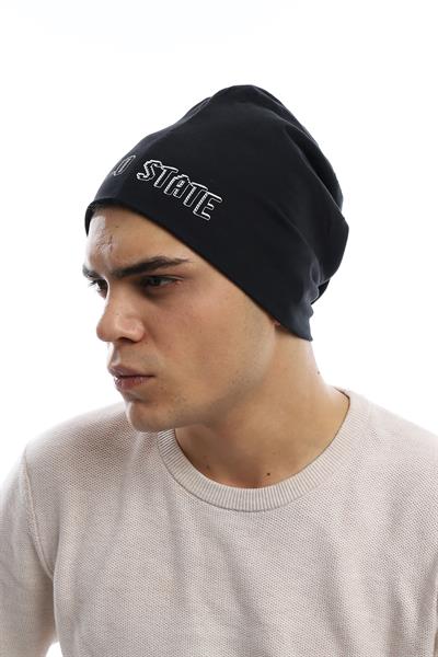 Polo State Baskılı Bere Siyah