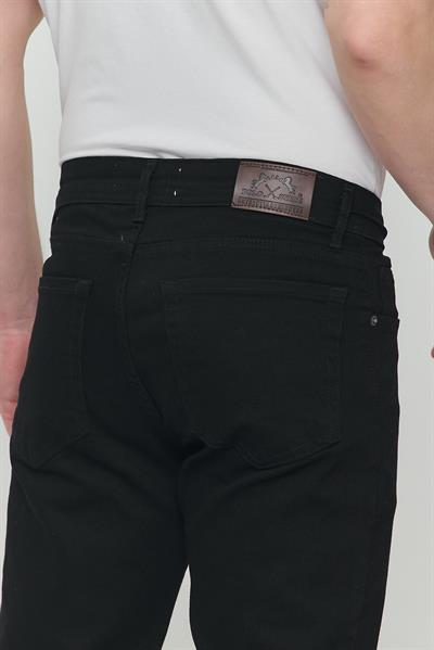 Regular Fit Likralı Erkek Denim Kot Pantolon Siyah
