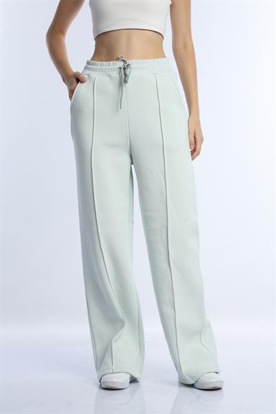 Yüksek Bel Palazzo Eşofman Altı Mint