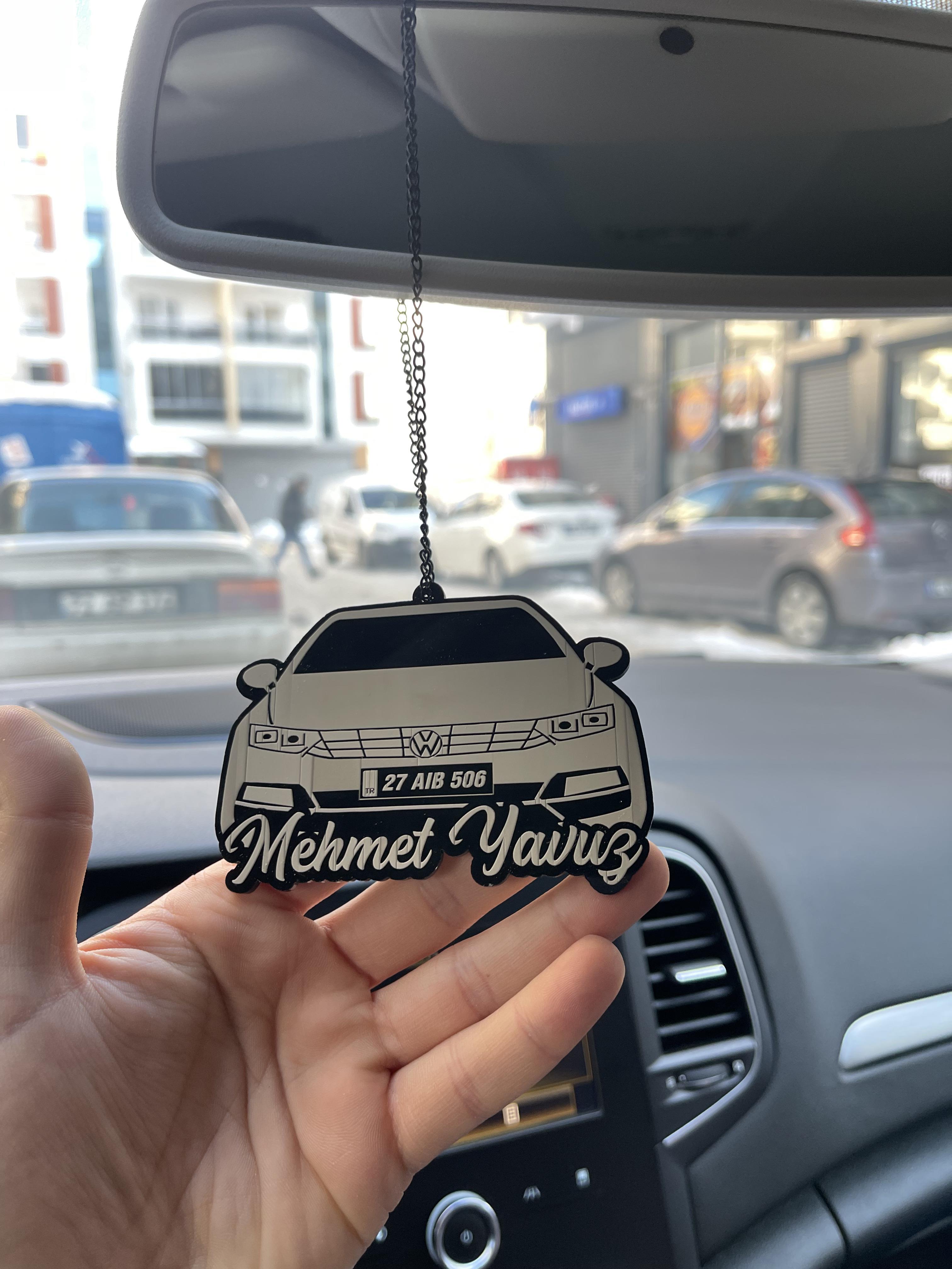 Araç Figürlü Kişiye Özel Dikiz Süsü