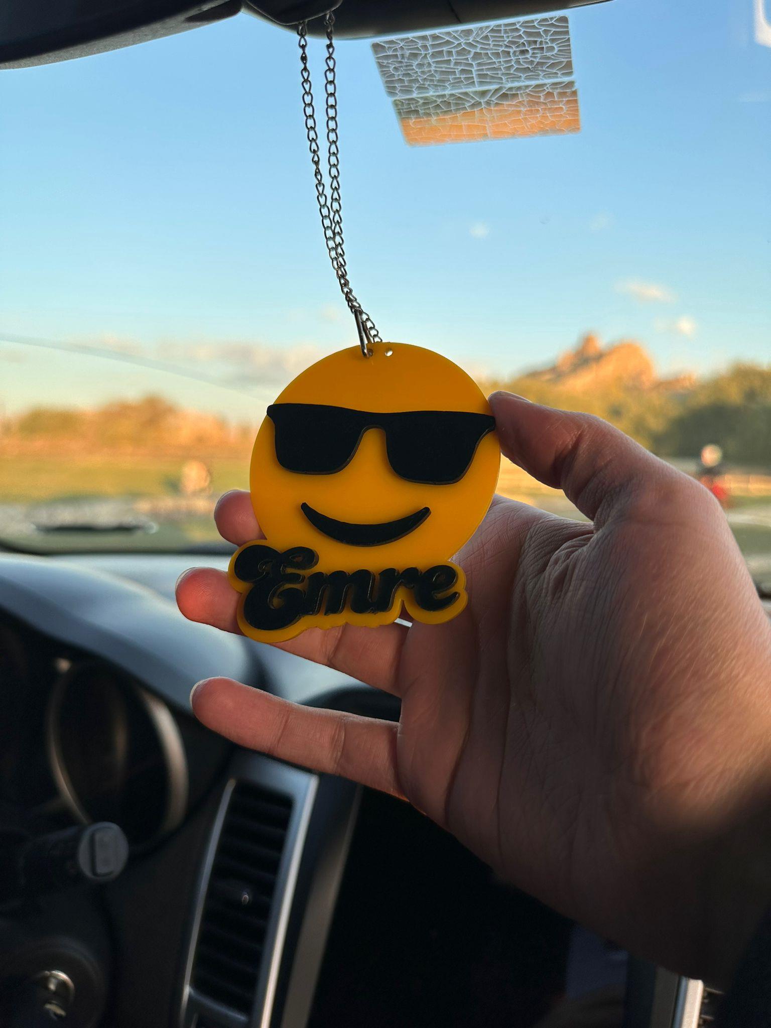 Emojili Kişiye Özel  Araç Dikiz Süsü