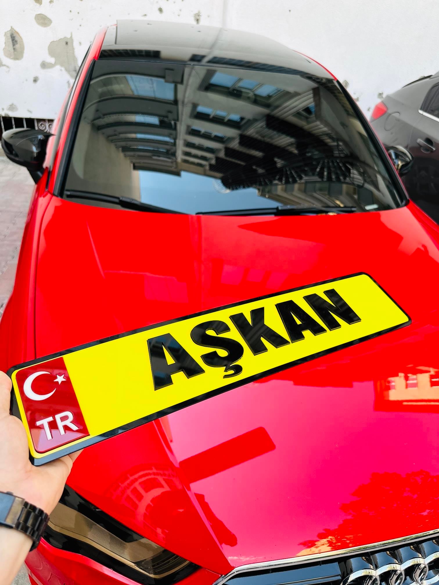 TR Logolu Kişiye Özel Araç Dekor Plaka