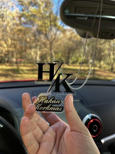 İsim Soyisim Baş Harfli Kişiye Özel Araç Dikiz Aynası Süsü