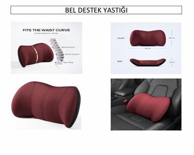 Memory Bel Destek Yastığı Bordo