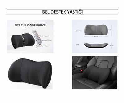 Memory Bel Destek Yastığı Siyah
