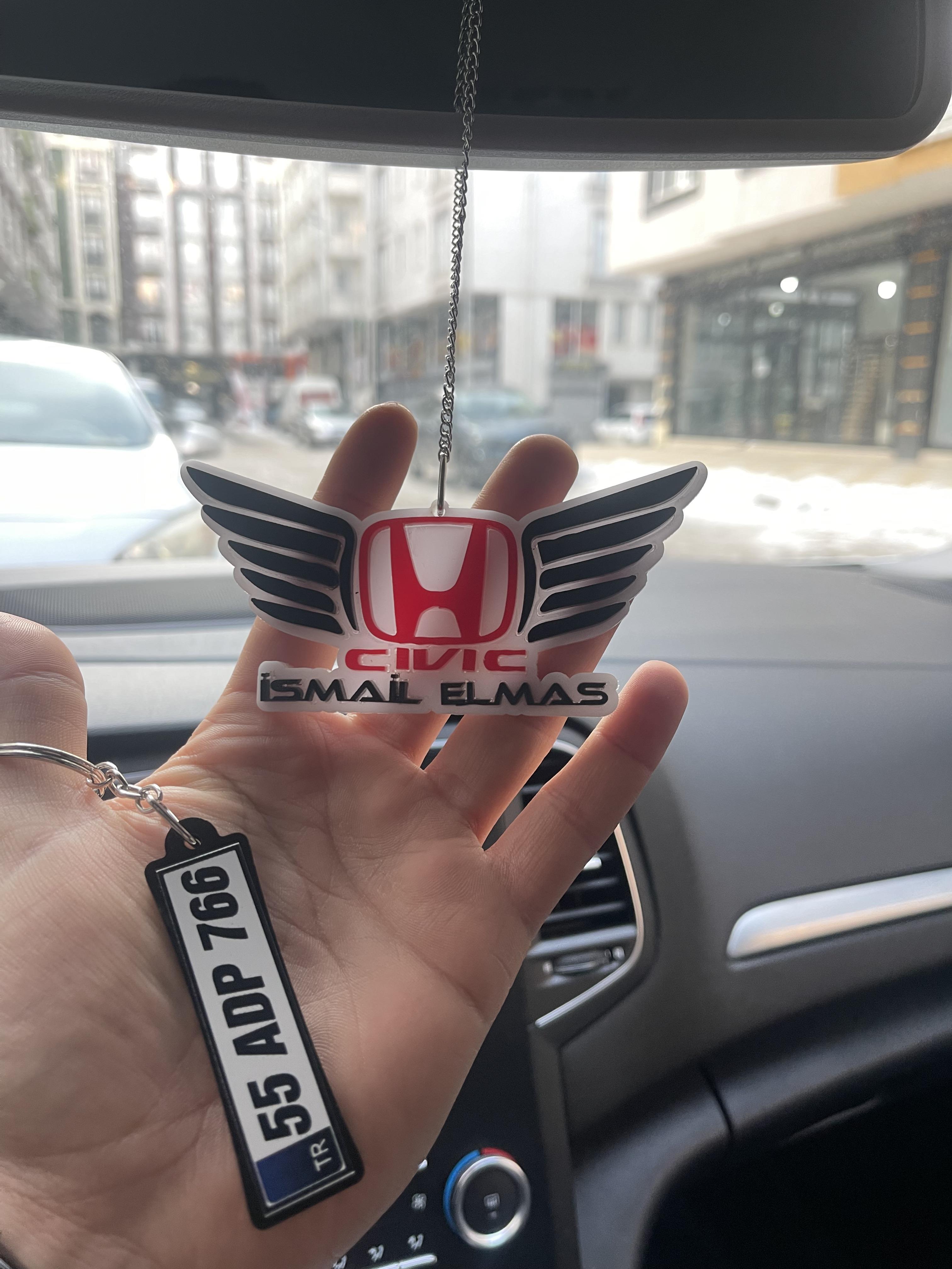 Araç Logolu Kişiye Özel Araç Dikiz Süsü