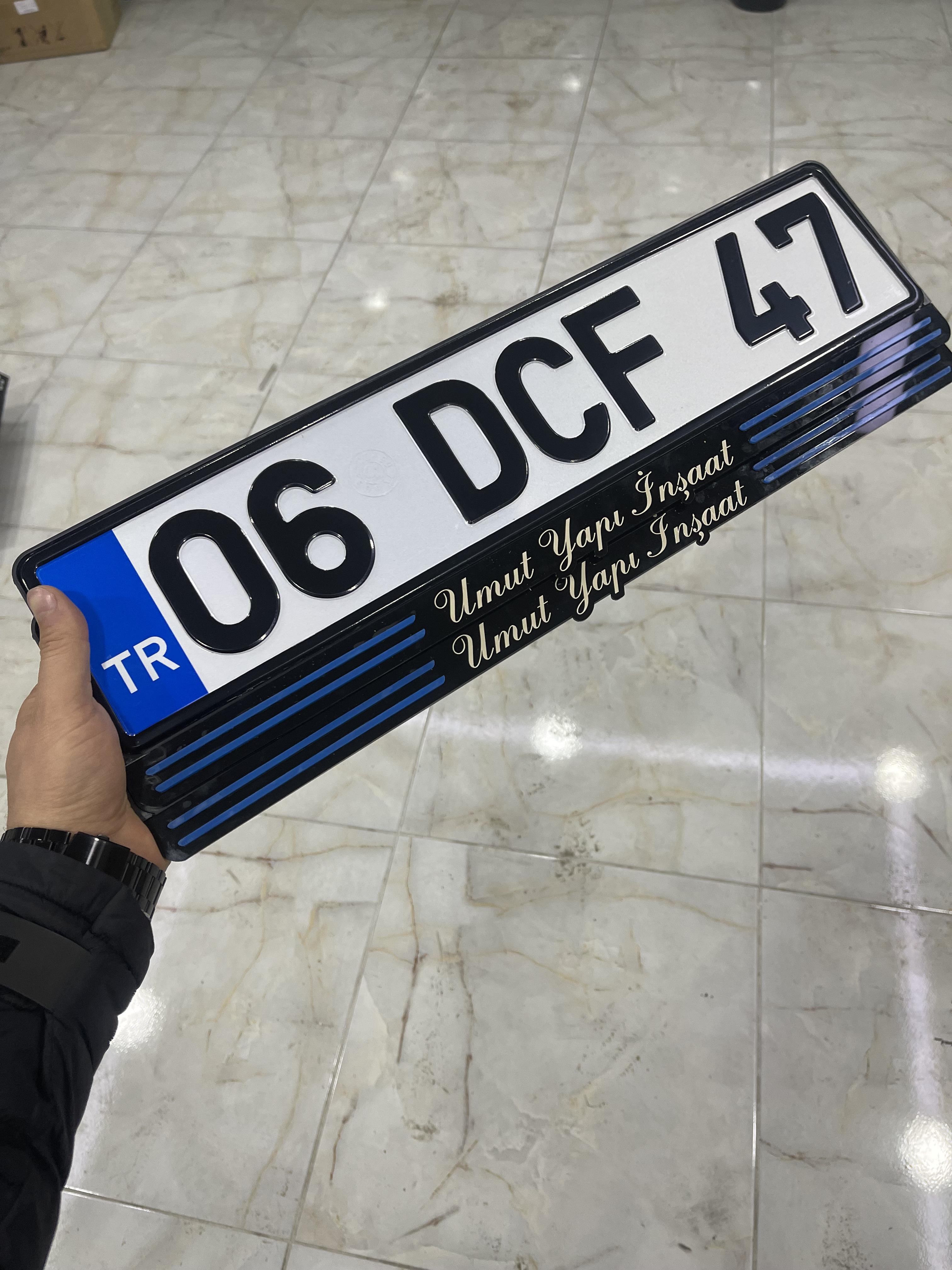 Firma İsimli Kişiye Özel Araç Plakalık