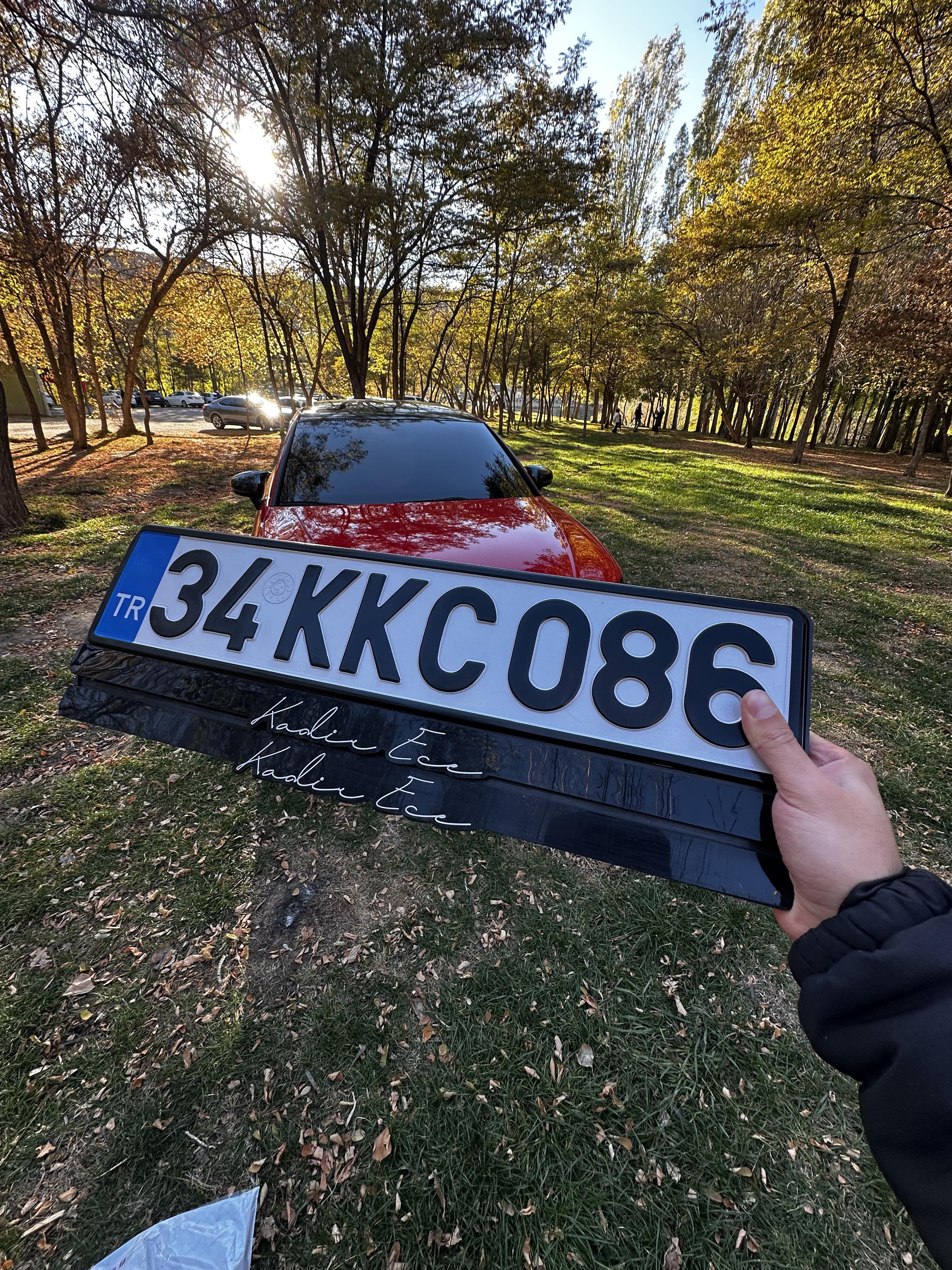 İmza Font Kişiye Özel Plakalık