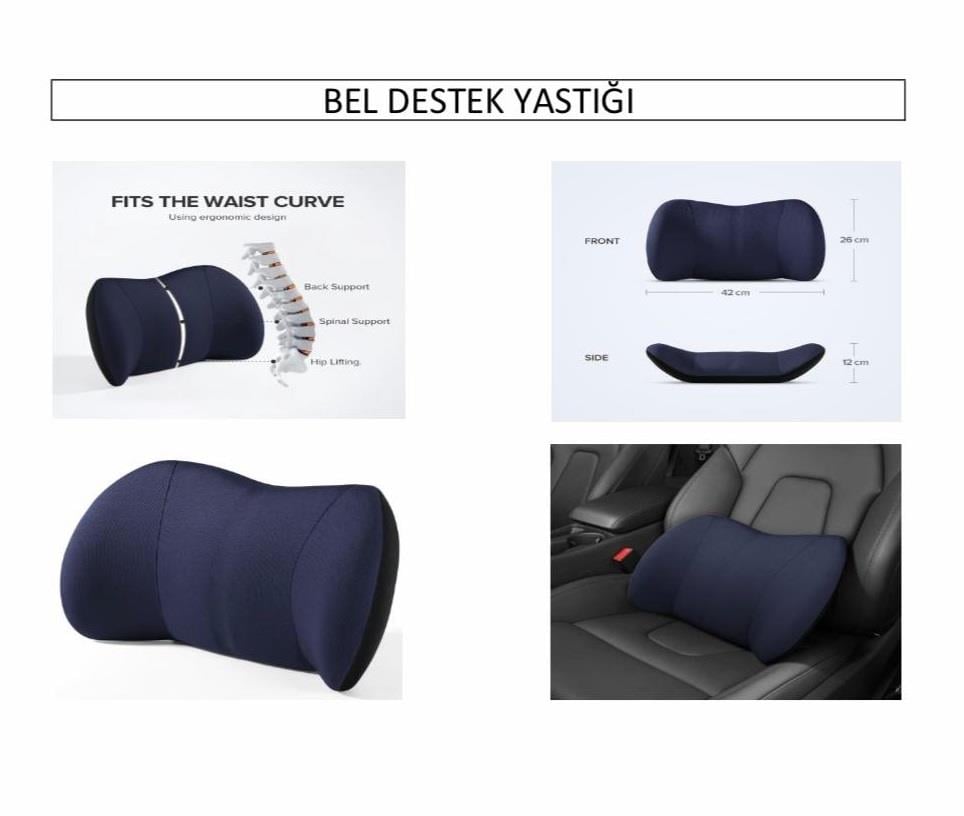 Memory Bel Destek Yastığı Lacivert