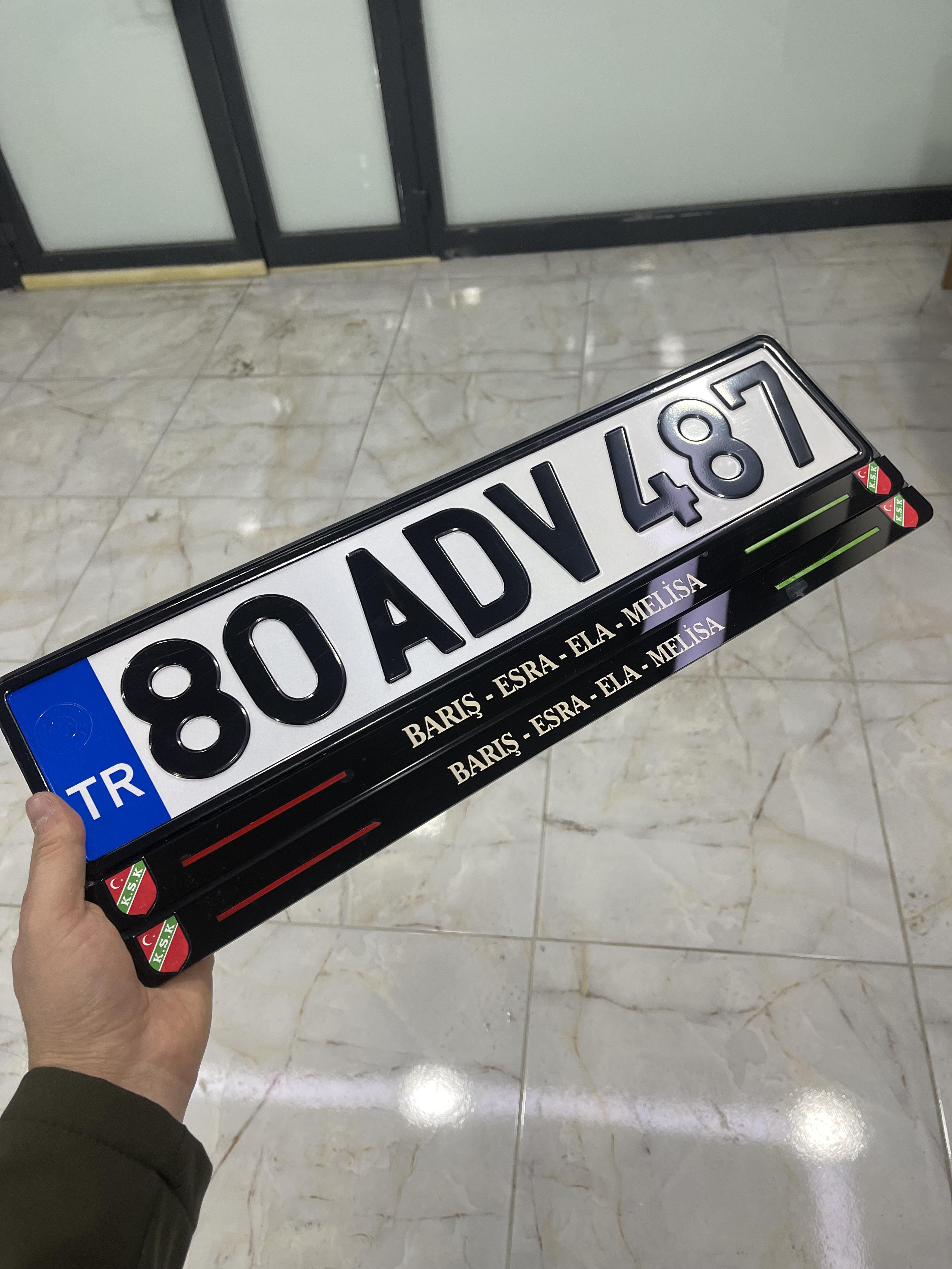 Takım Logolu Kişiye Özel Araç Plakalık