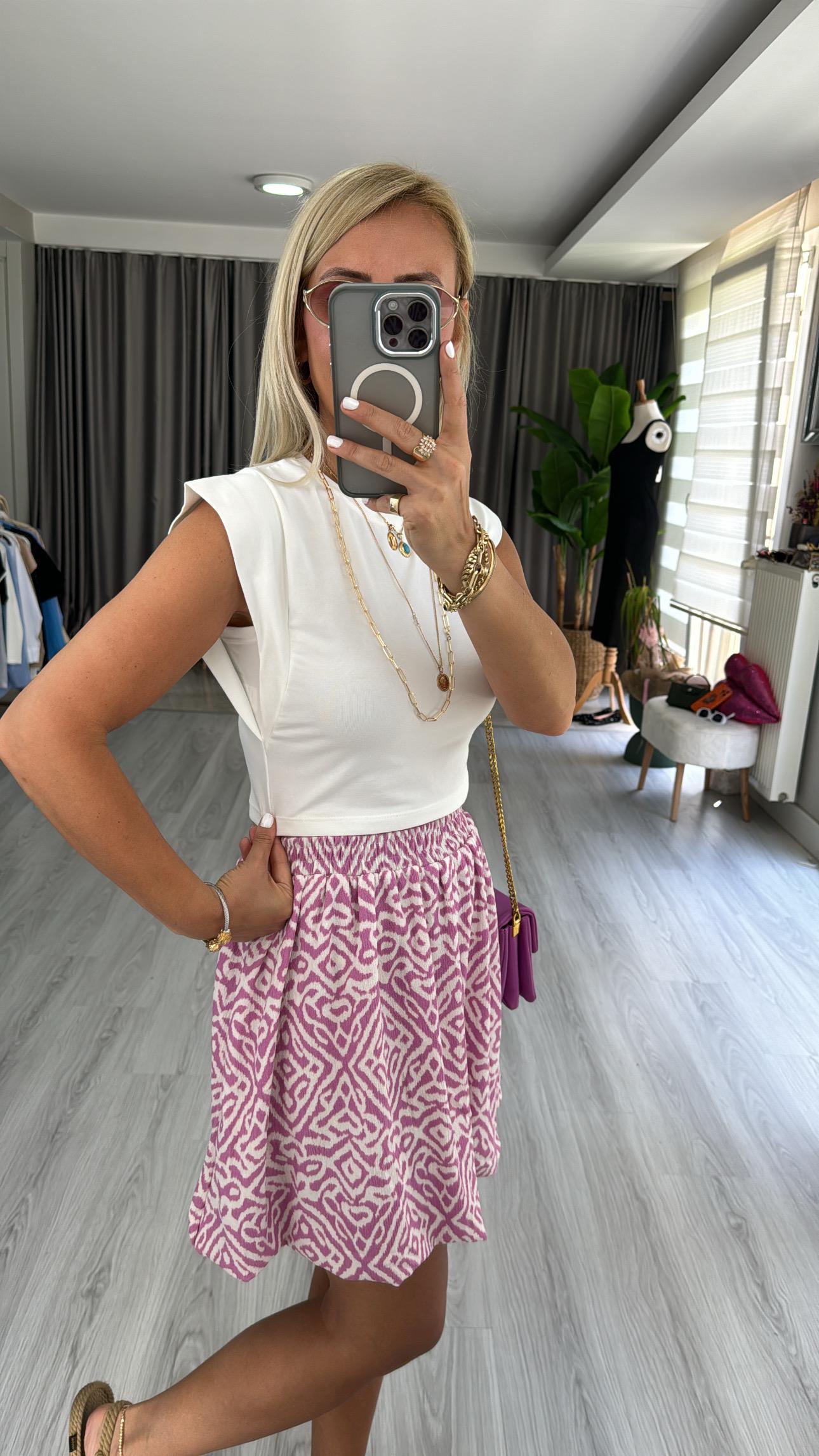 %100 PAMUKLU T KOL CROP 