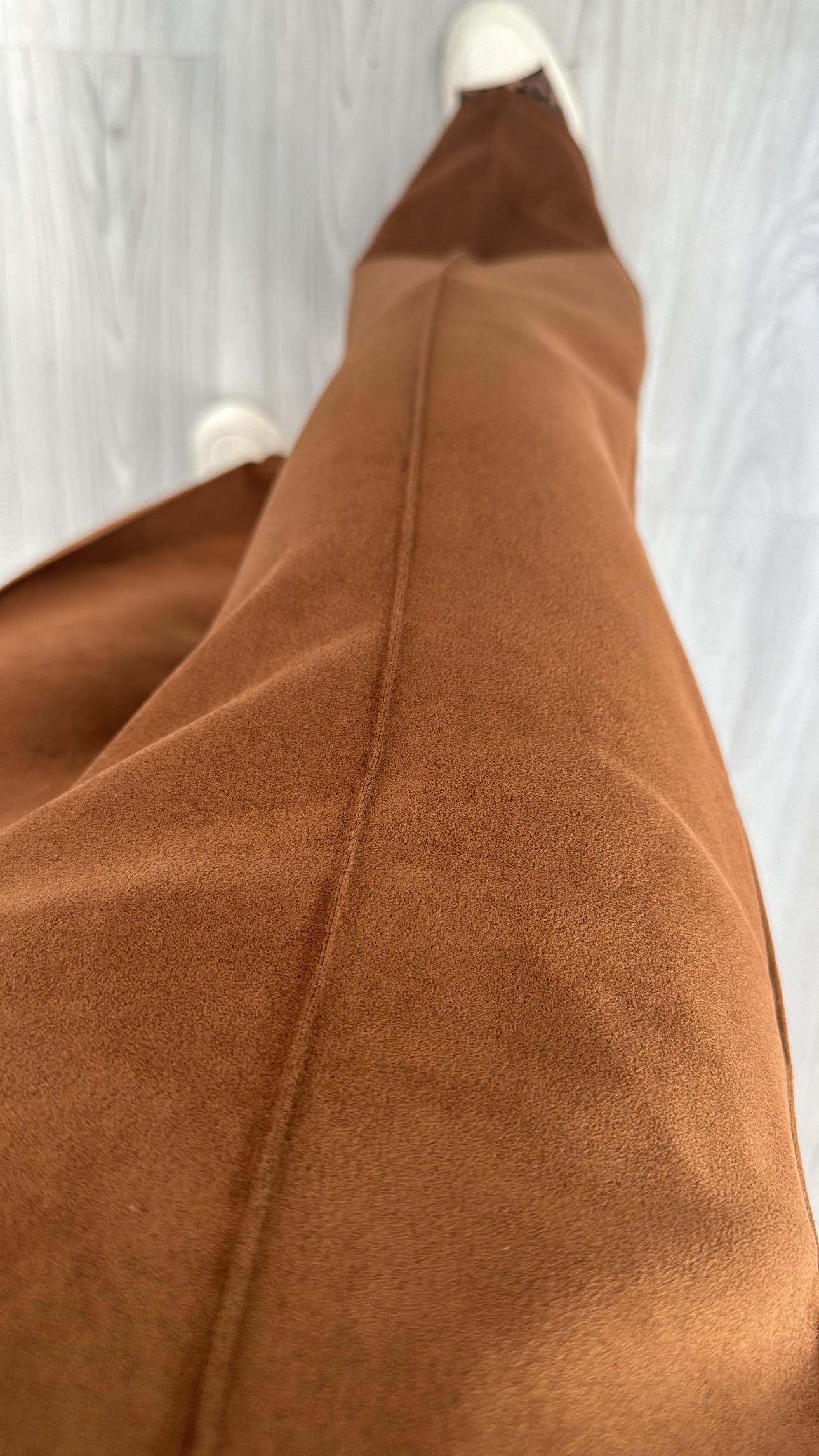 Beli Lastikli Süet Taba Pantolon