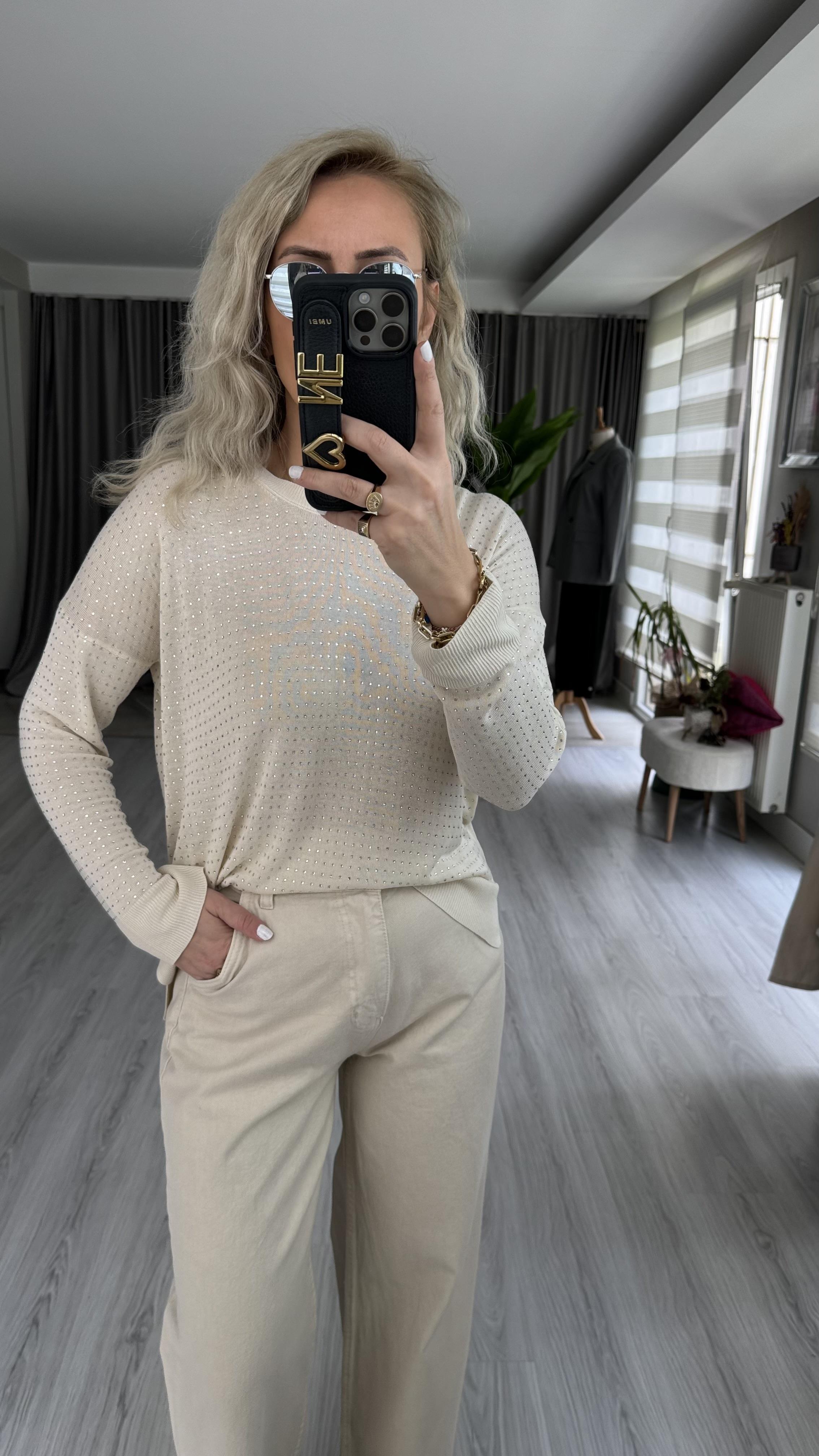 FULL TAŞLI BEJ MERSERİZE