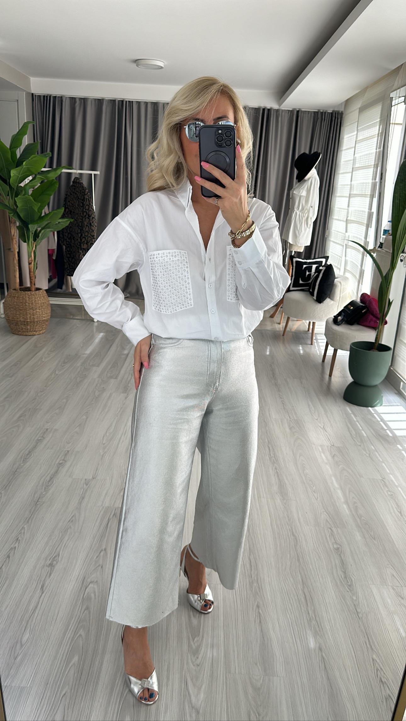 GÜMÜŞ RENK PANTOLON