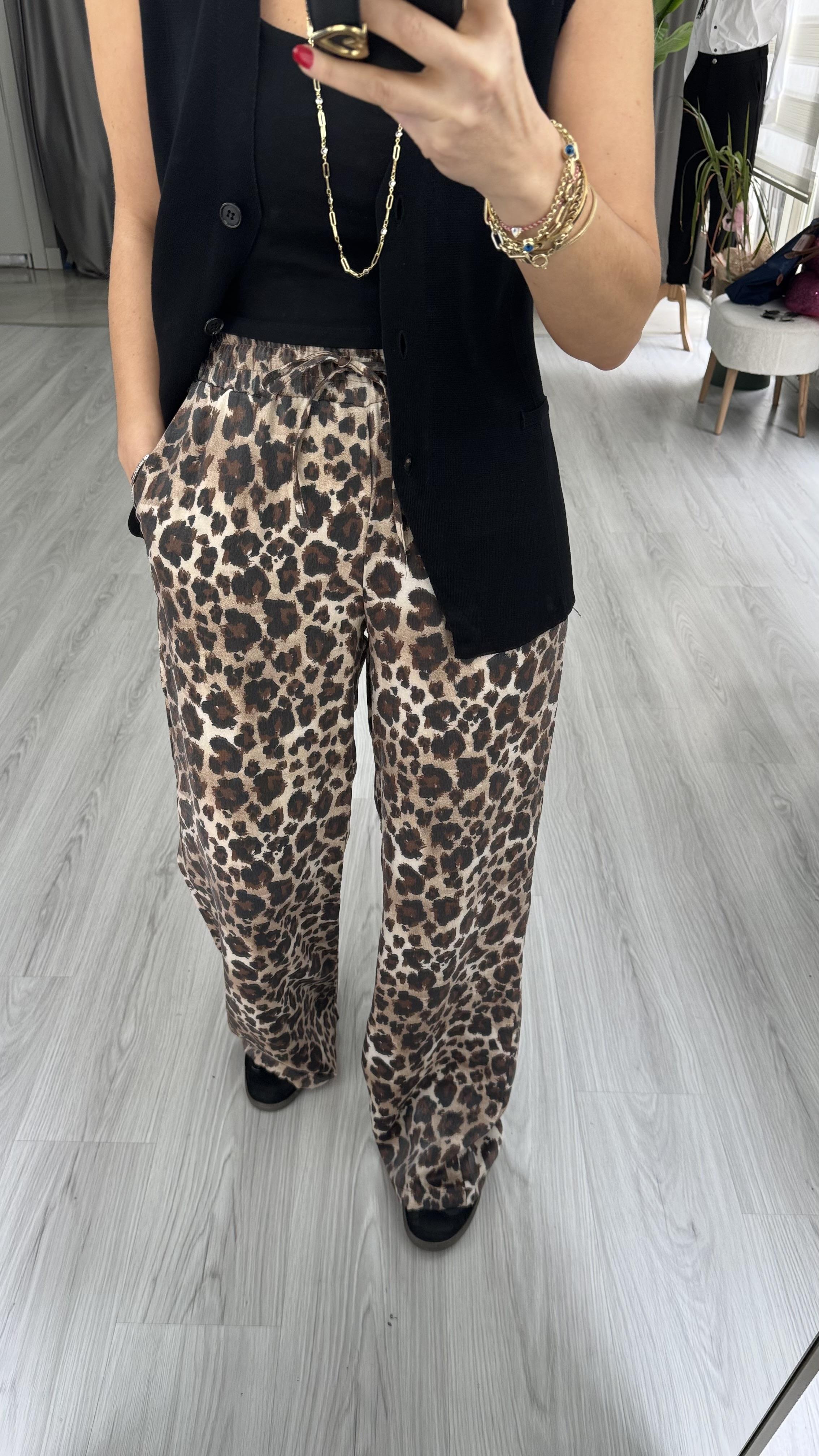 LEOPAR DESEN BOL PAÇA PANTOLON