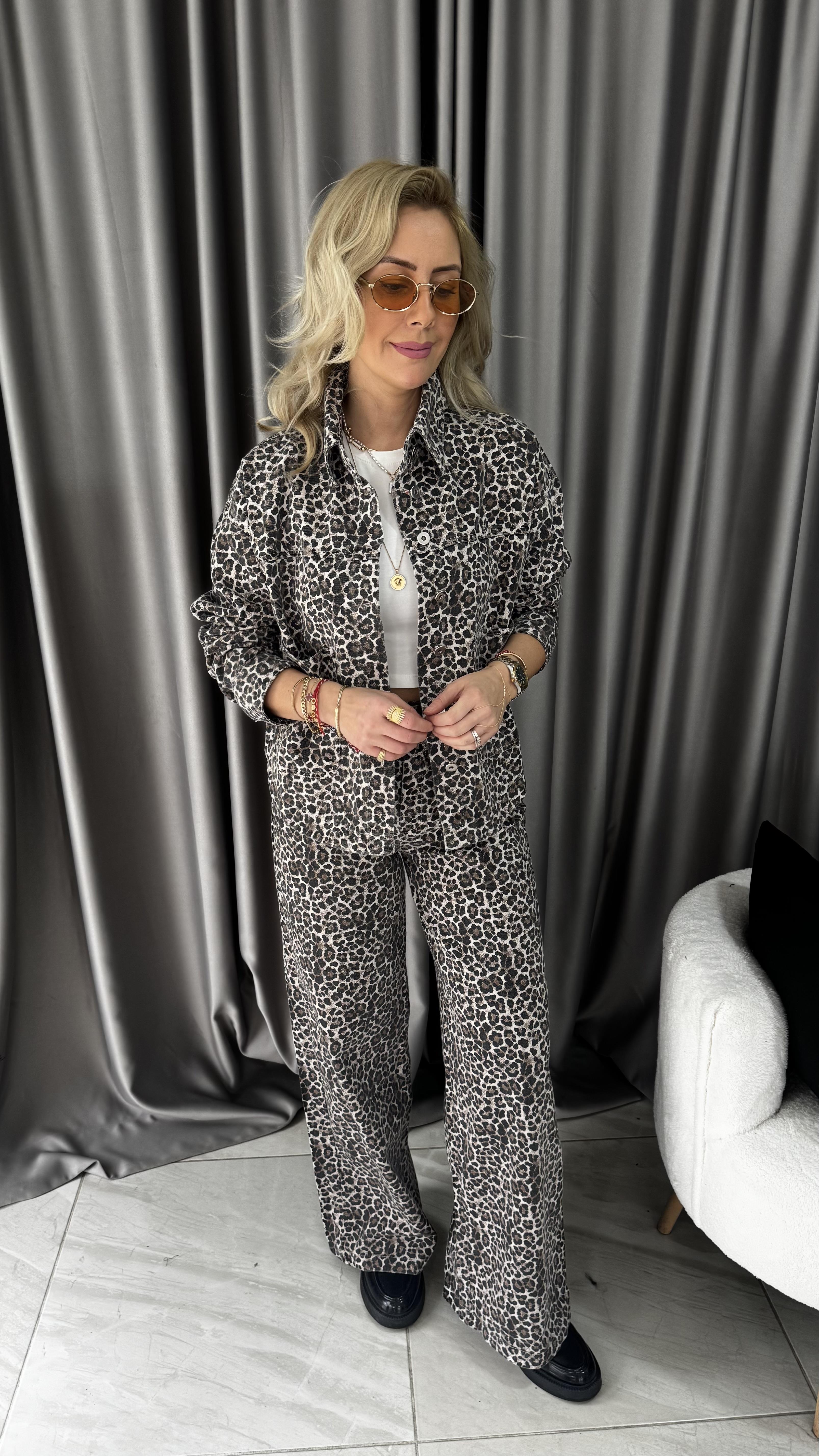 Leopar Desen Premium Takım