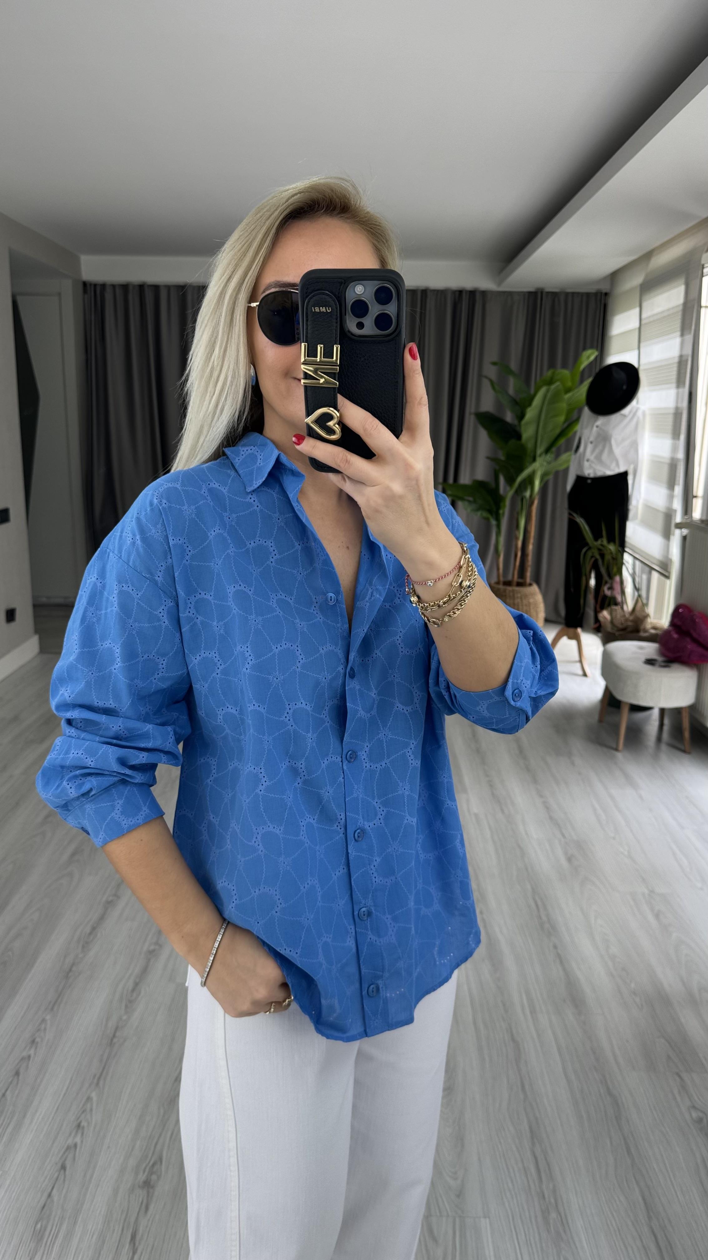 MAVİ FİSTO GÖMLEK