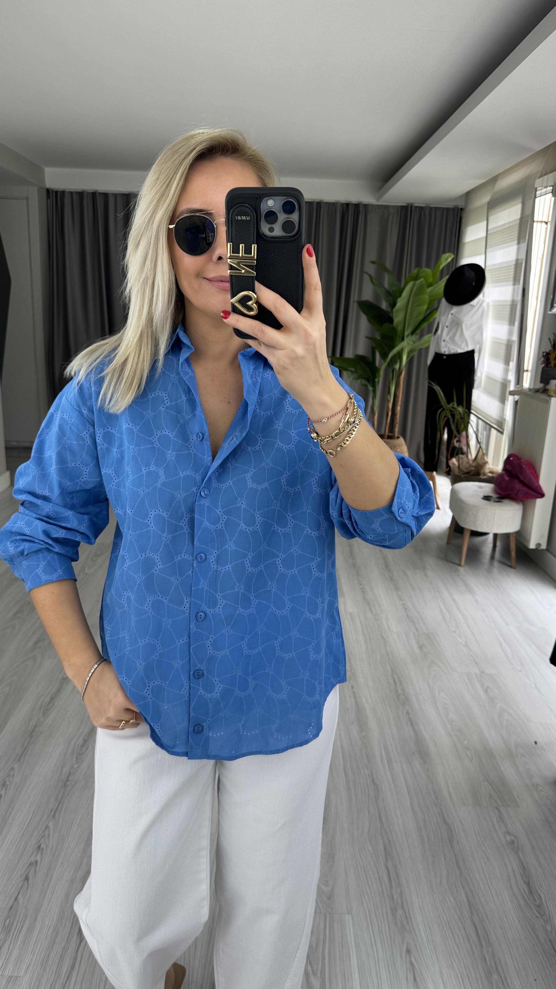 MAVİ FİSTO GÖMLEK