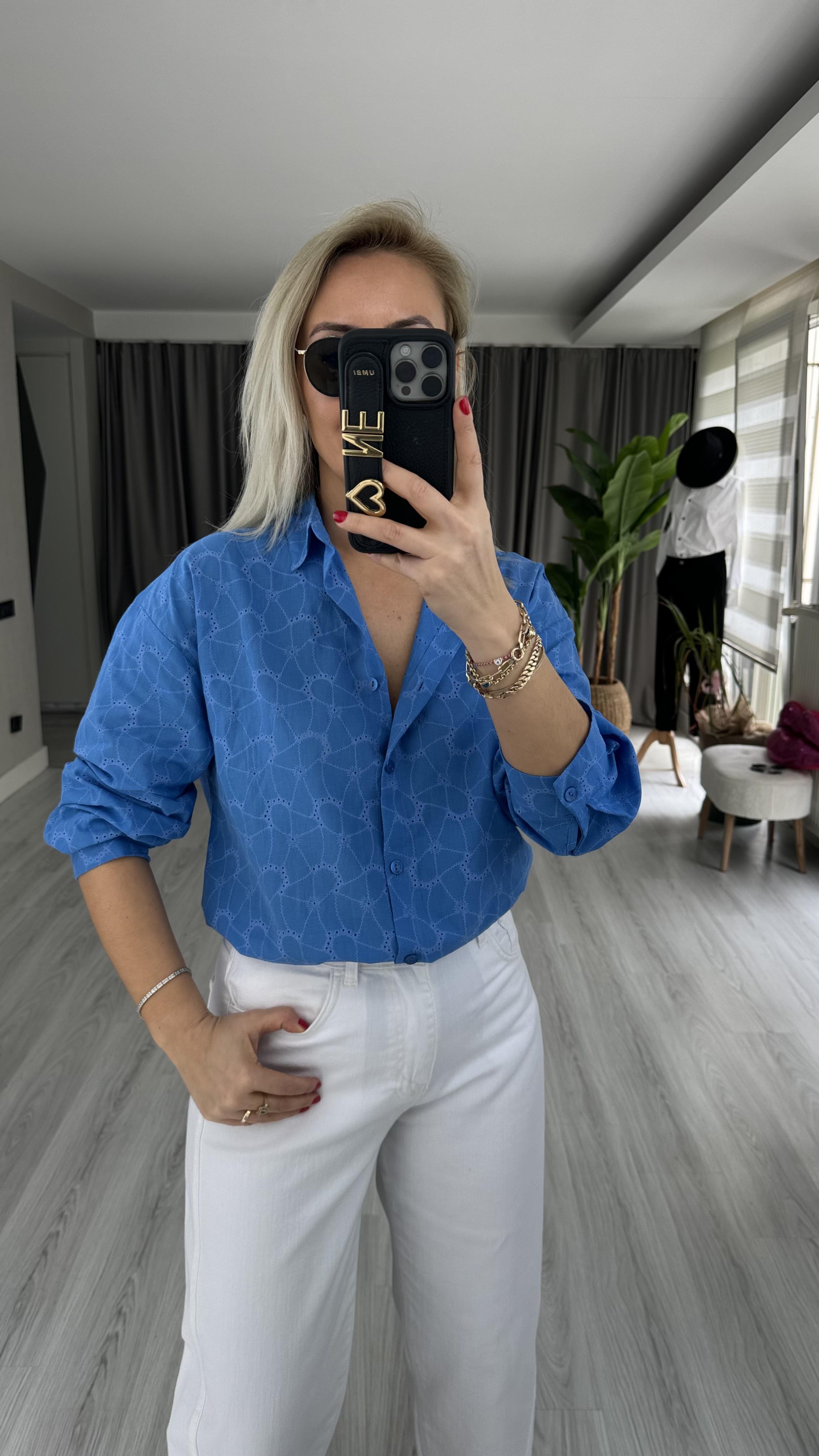 MAVİ FİSTO GÖMLEK