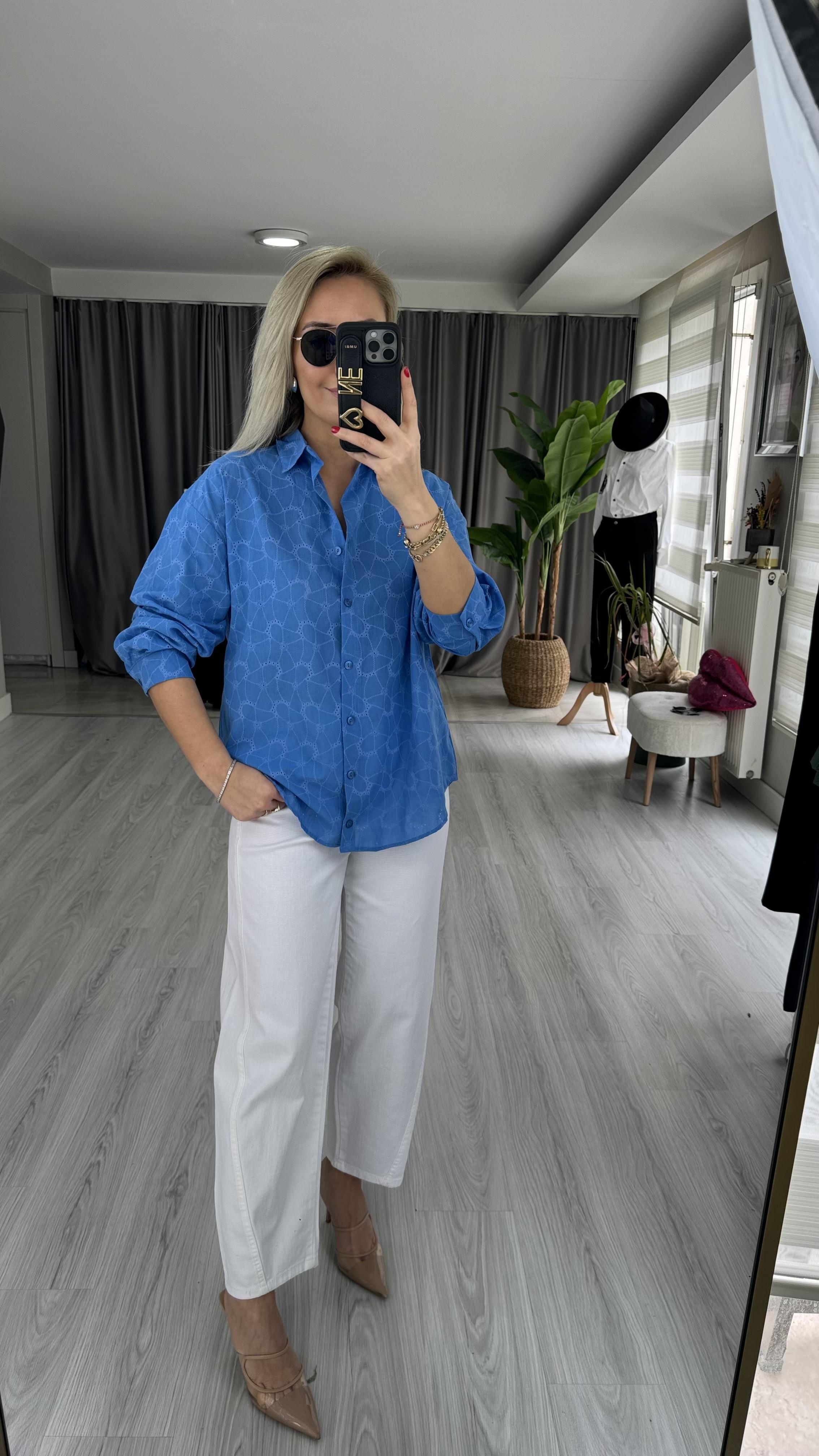 MAVİ FİSTO GÖMLEK