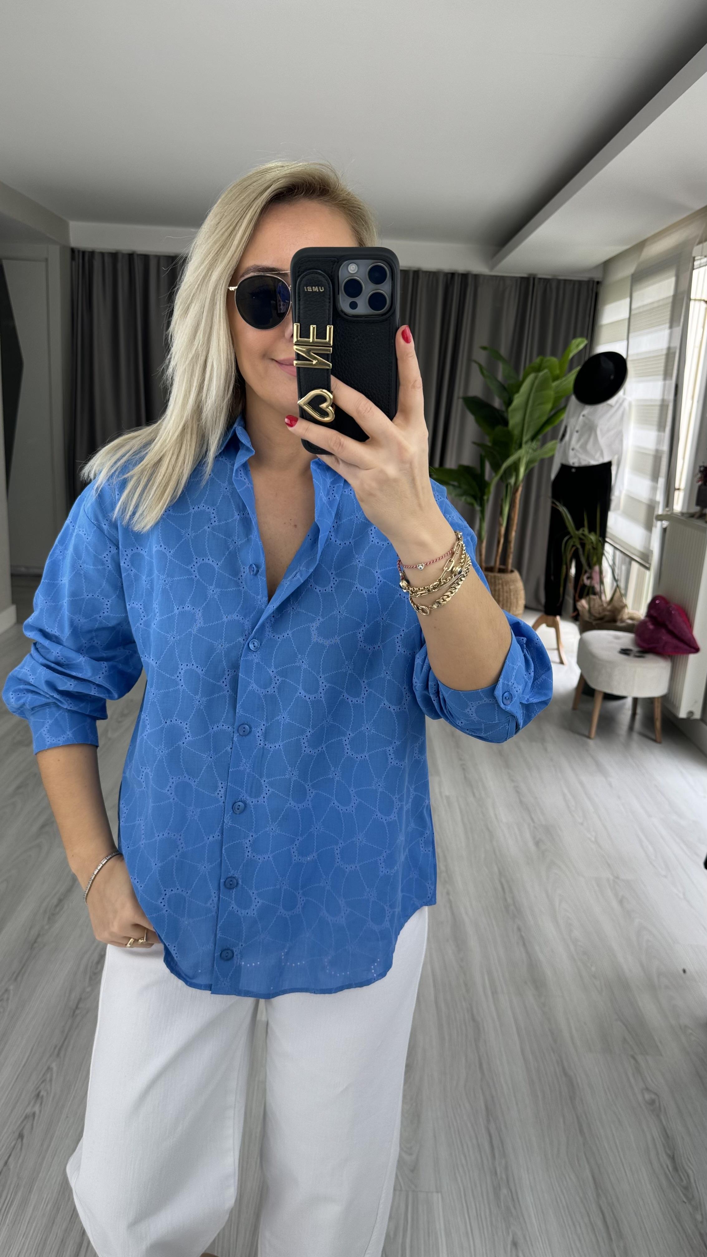 MAVİ FİSTO GÖMLEK