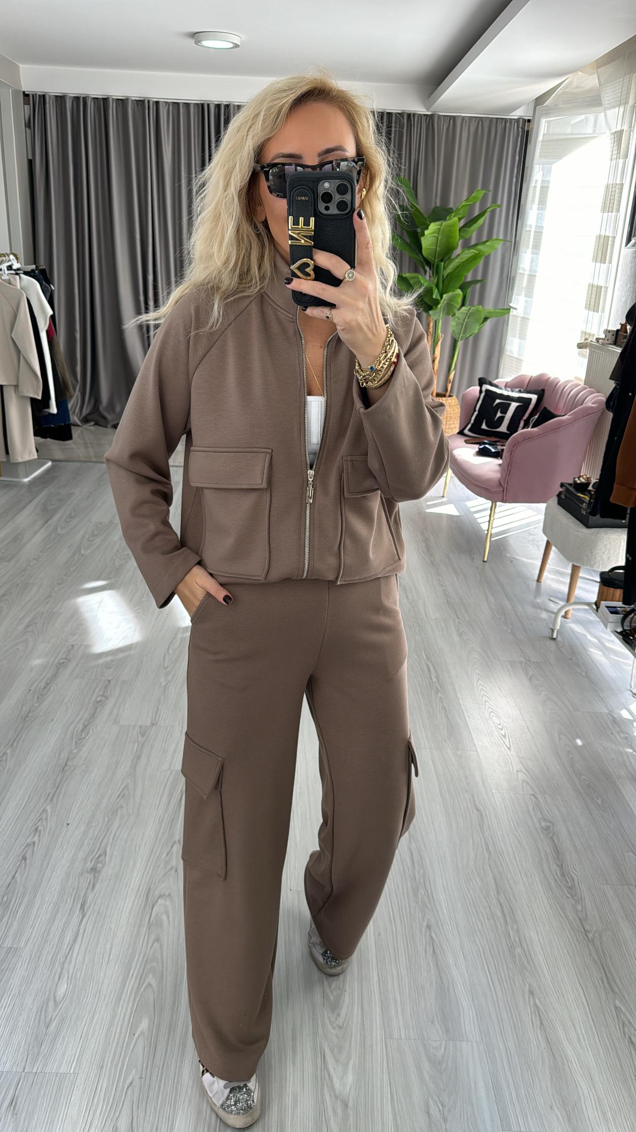 Modal Kumaş Kargo Cepli Vizon Takım