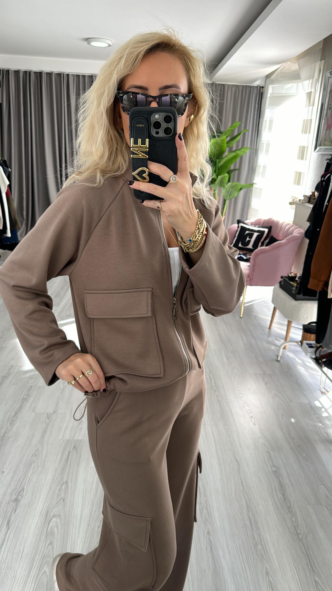 Modal Kumaş Kargo Cepli Vizon Takım