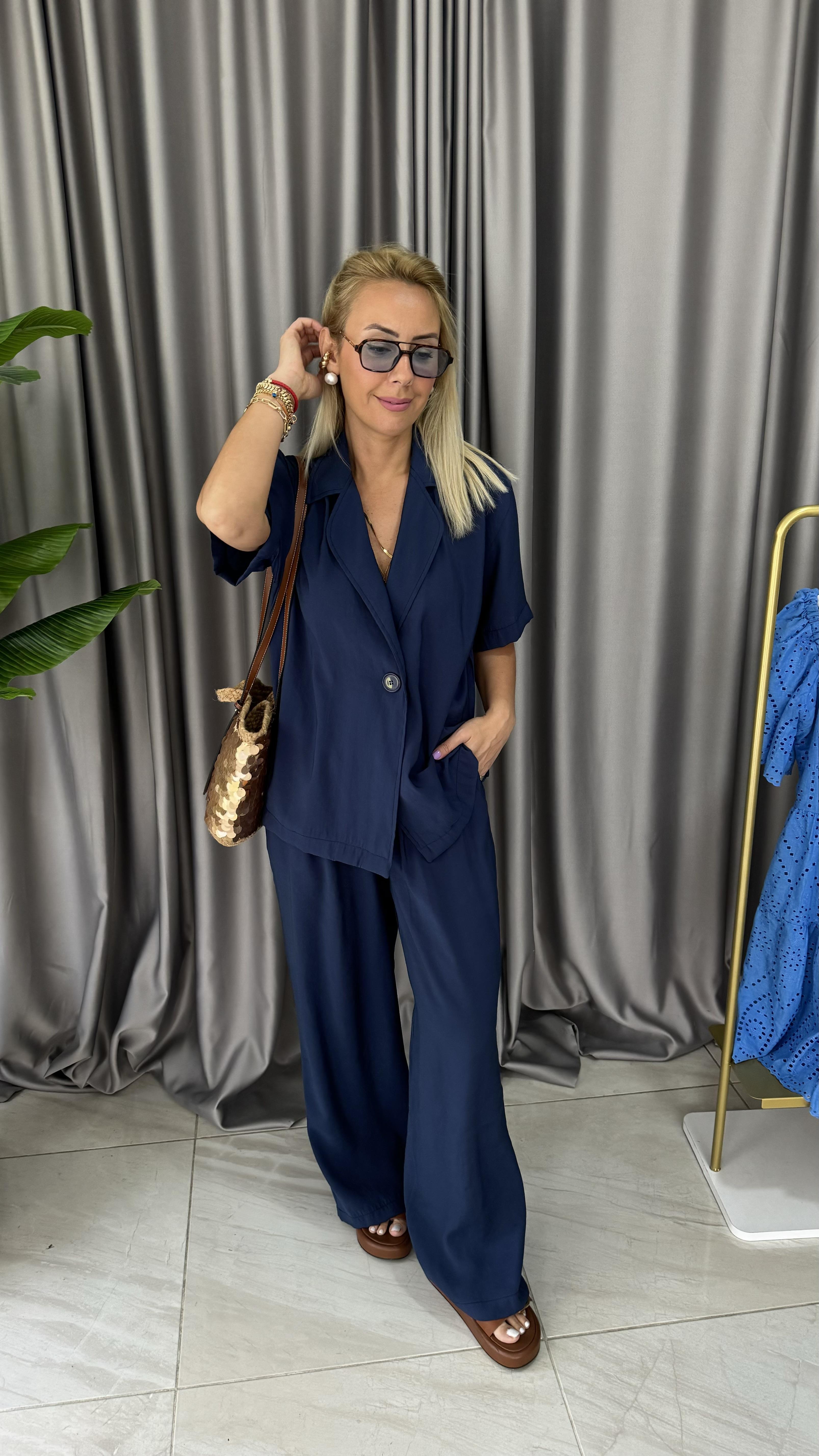 MODAL, TENCEL LACİVERT İKİLİ TAKIM