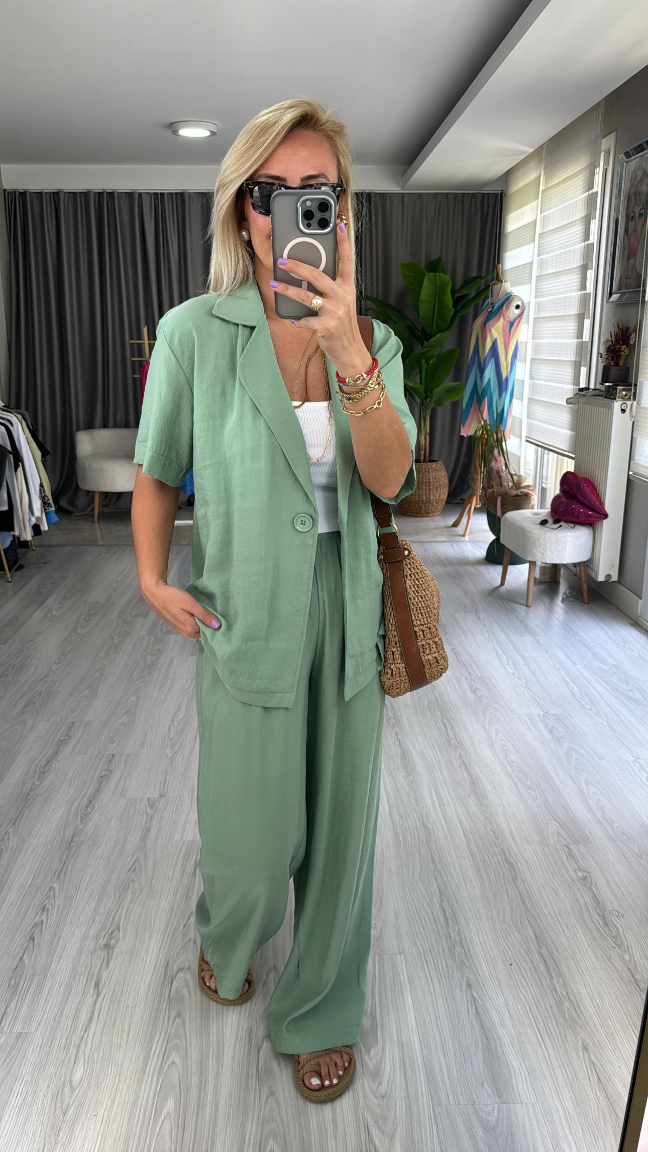 MODAL, TENCEL YAĞ YEŞİLİ İKİLİ TAKIM