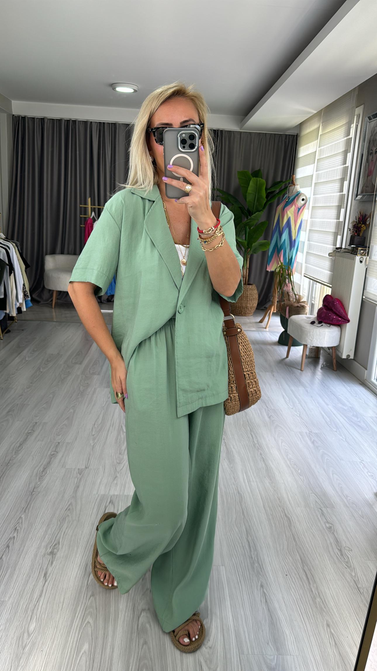 MODAL, TENCEL YAĞ YEŞİLİ İKİLİ TAKIM