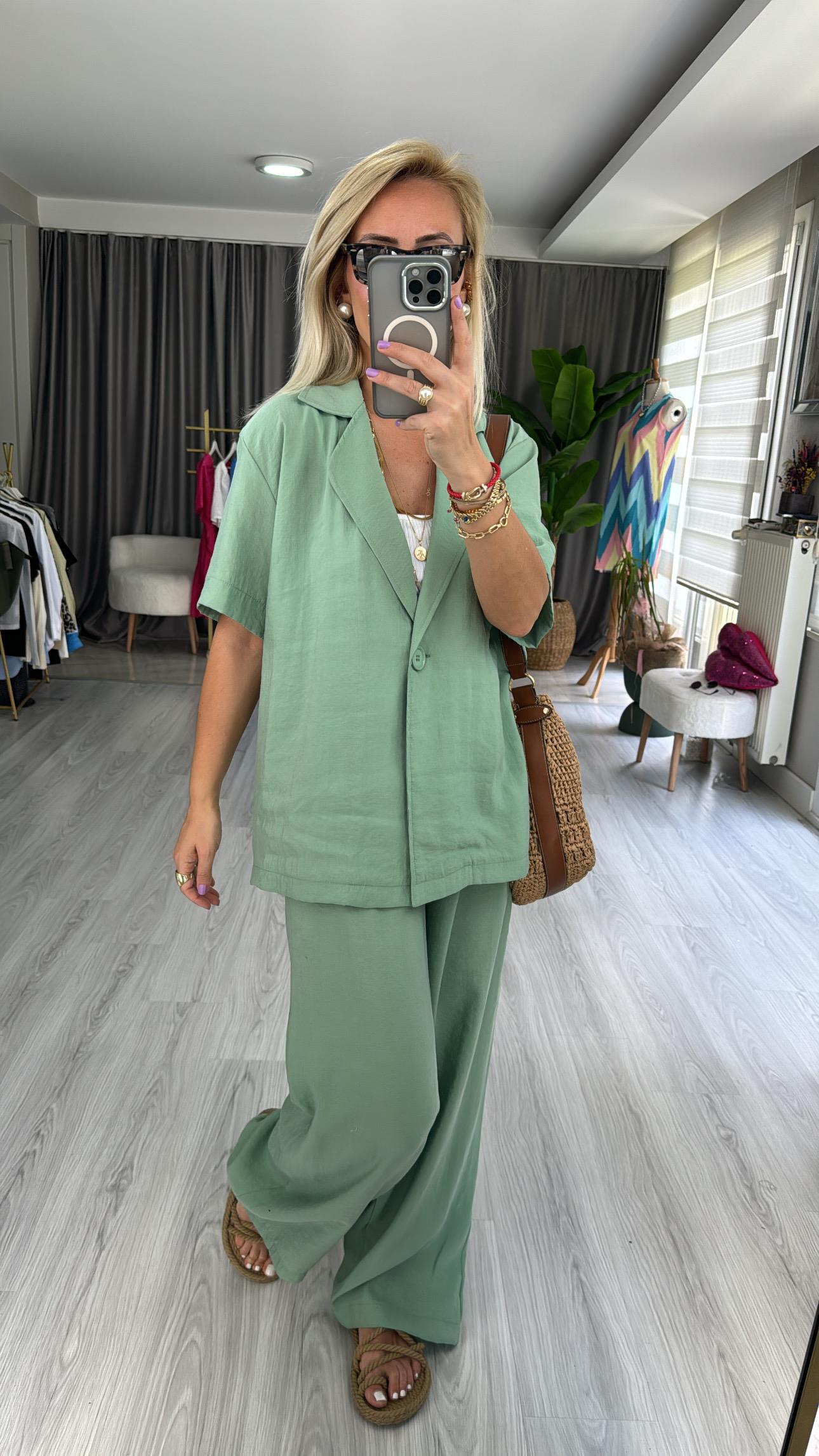 MODAL, TENCEL YAĞ YEŞİLİ İKİLİ TAKIM