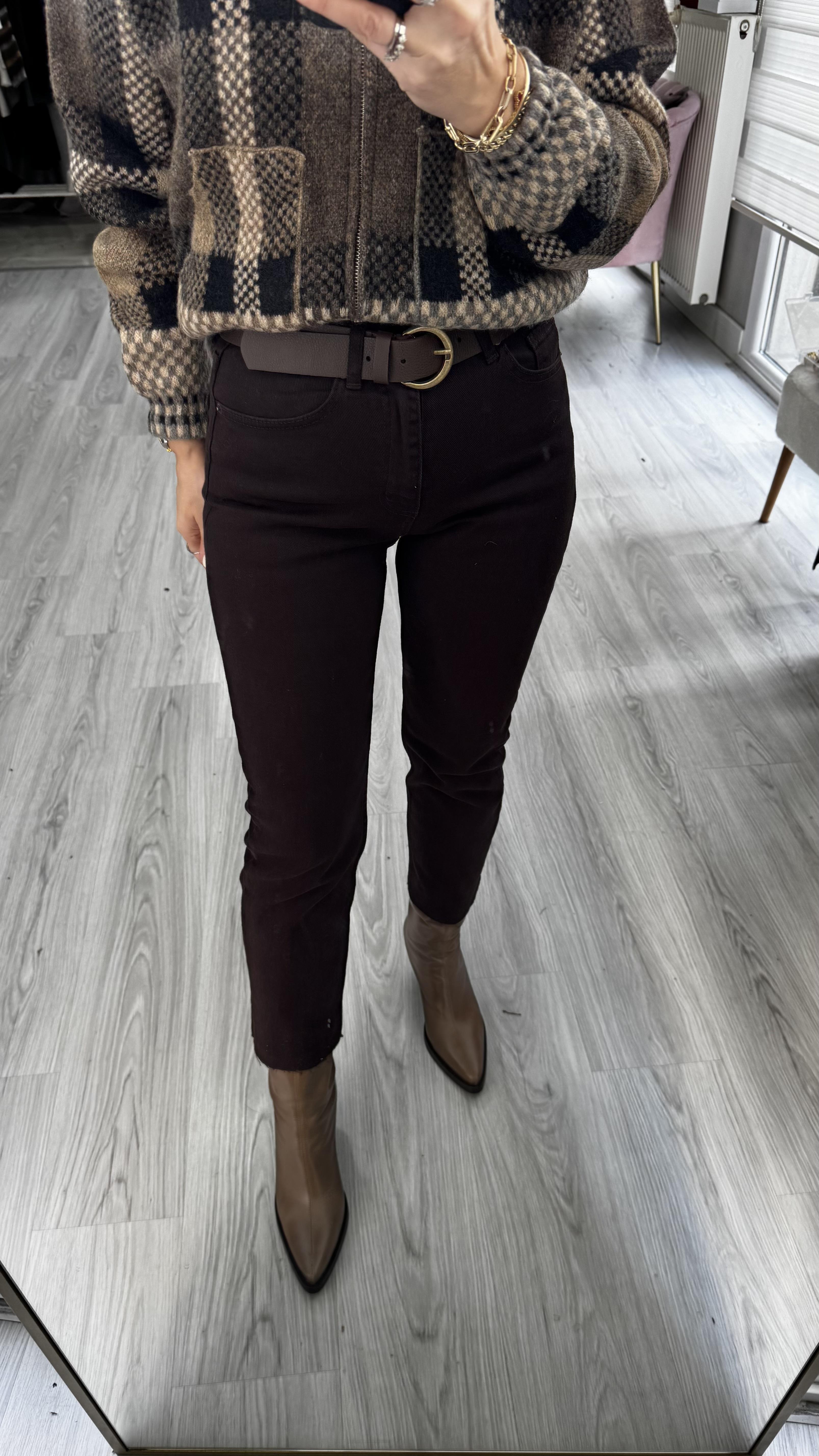 Orijinal Marka Acı Kahve Boyfit Jean