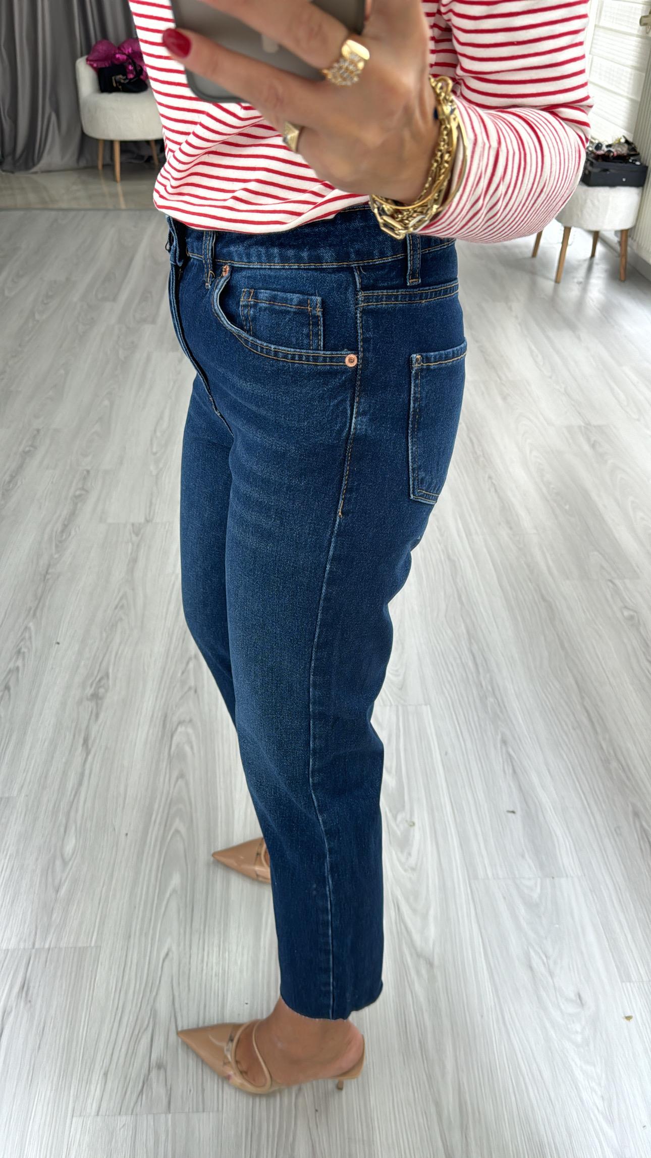 Orjinal Marka Boyfit Lacivert Jean