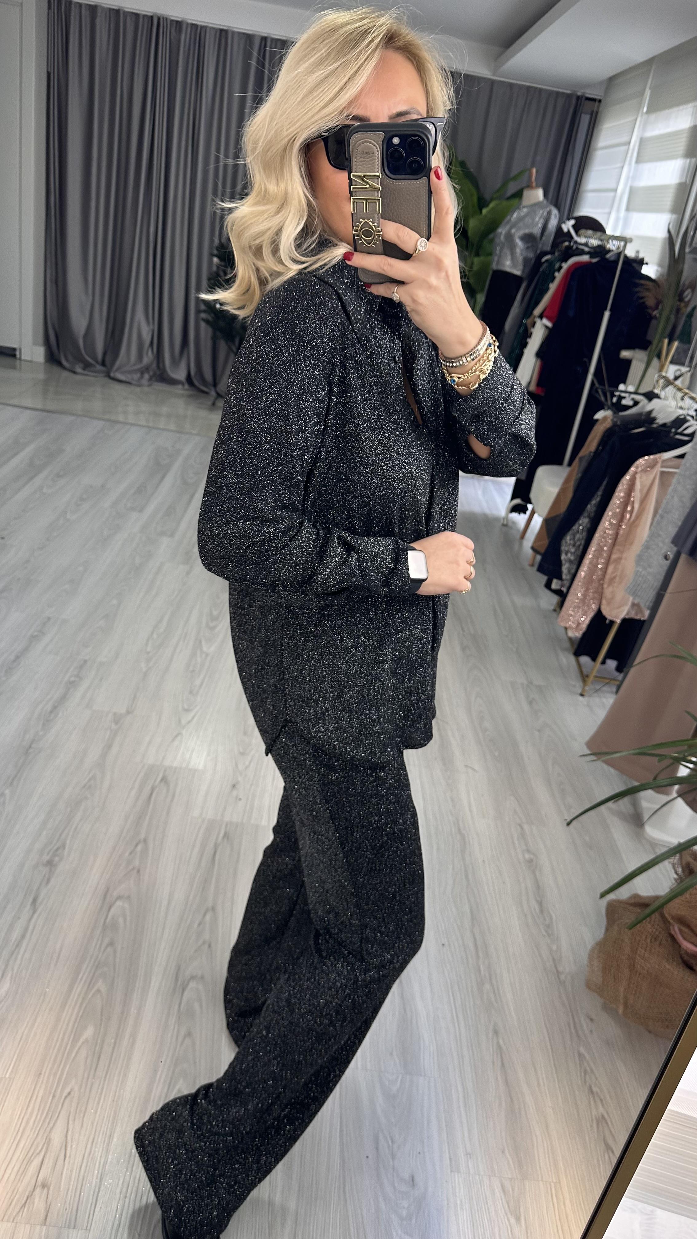 ORJİNAL MARKA LİKRALI SİYAH SİMLİ TAKIM