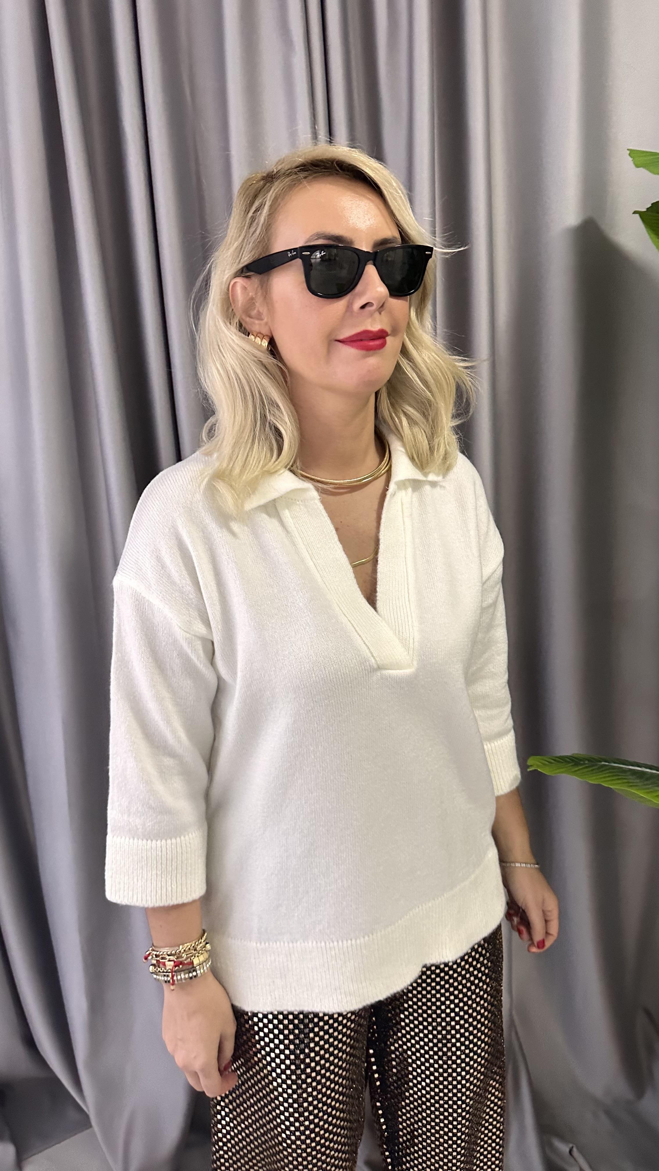 ORJİNAL MODEL POLO V YAKA EKRU TRİKO