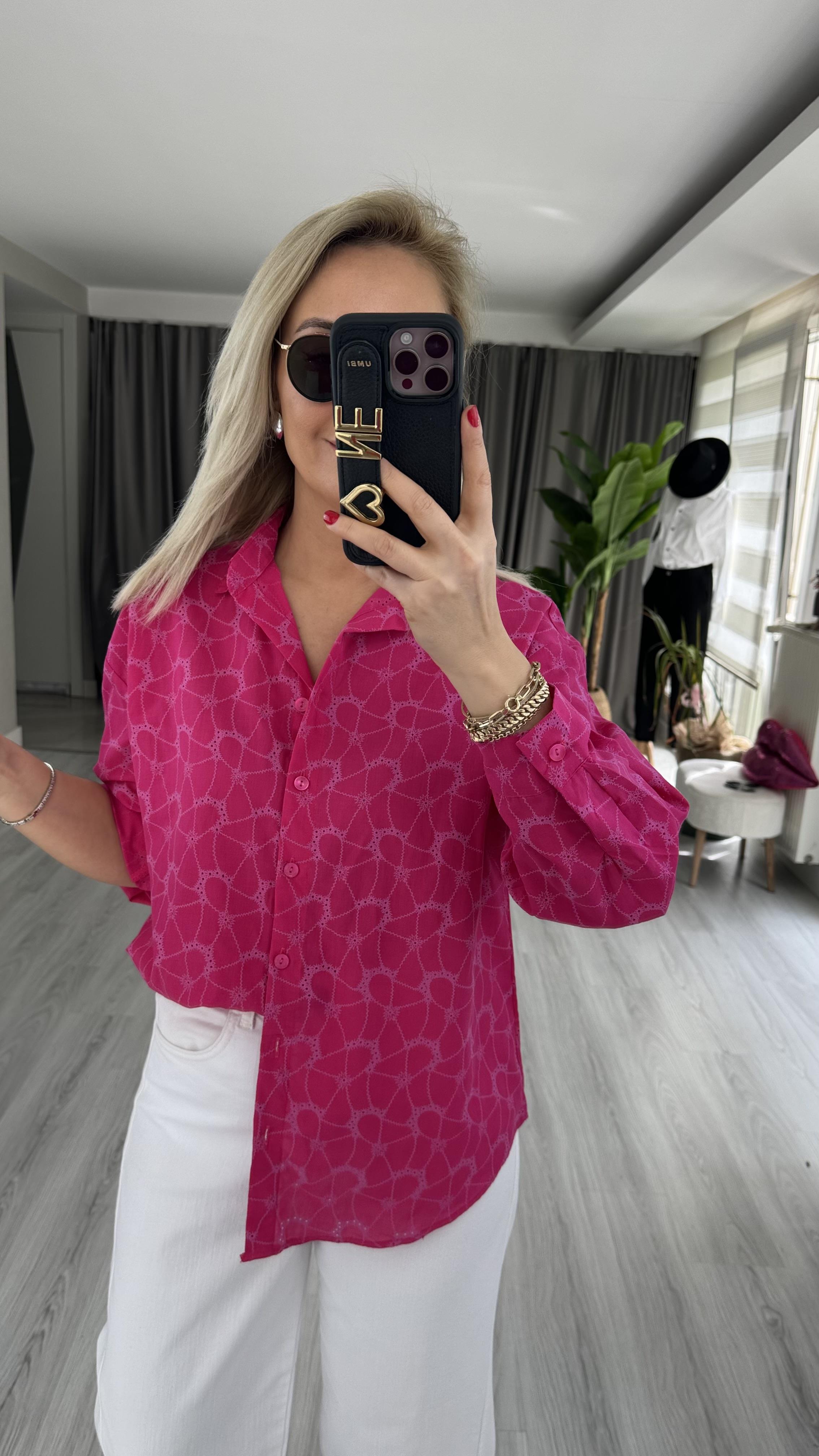 PEMBE FİSTO GÖMLEK