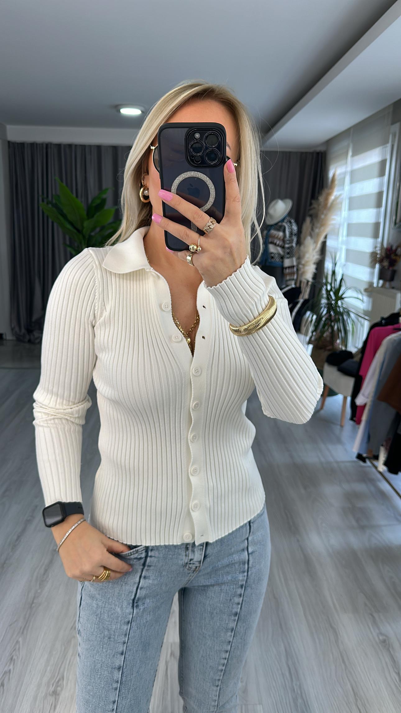 PREMİUM SERİ, DOKUZ DÜĞMELİ HIRKA / EKRU