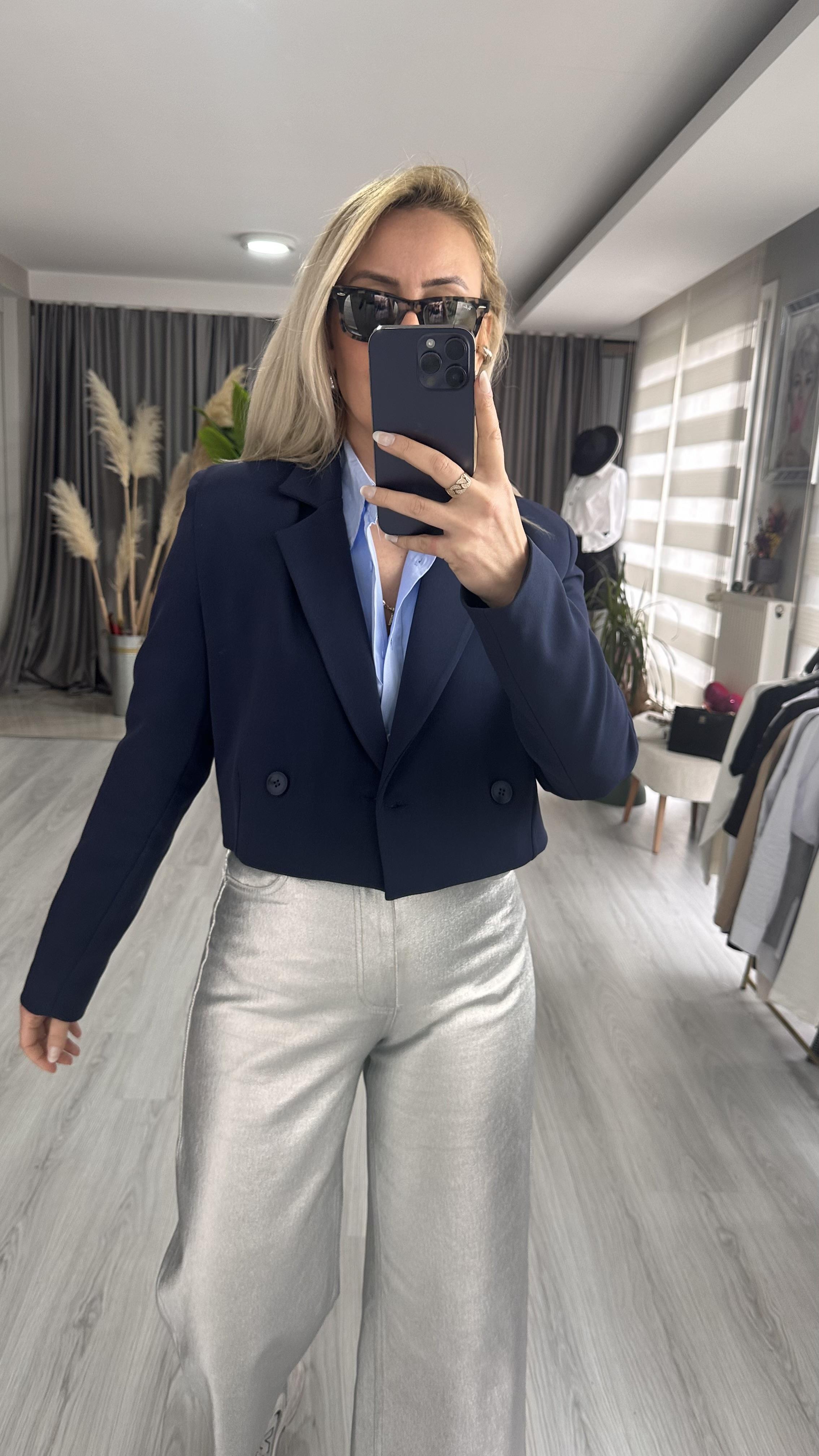 PREMİUM SERİ, KRUVAZE MODEL, TEK DÜĞMELİ LACİVERT CEKET