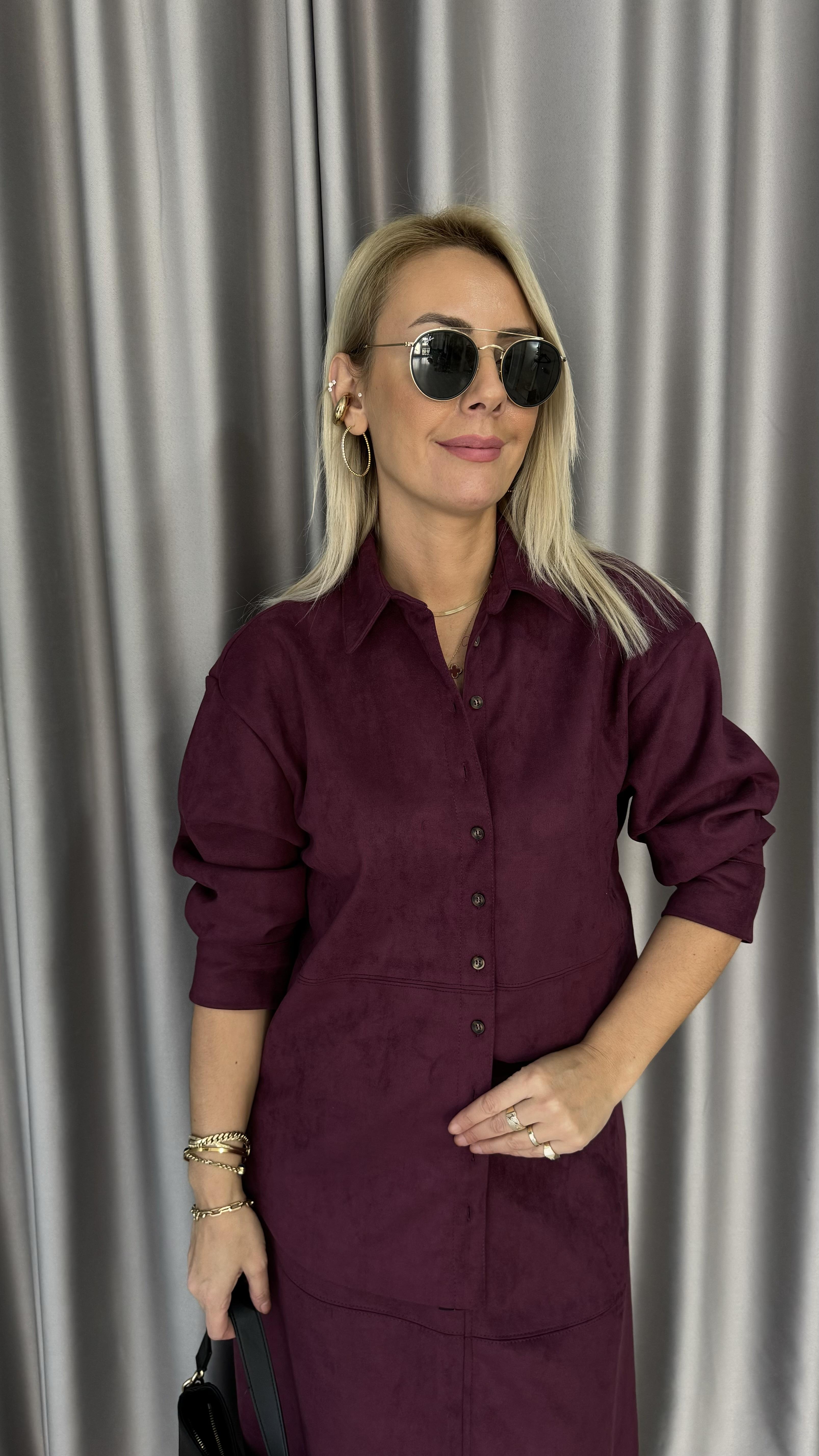 Vişne Çürüğü Nubuk Gömlek