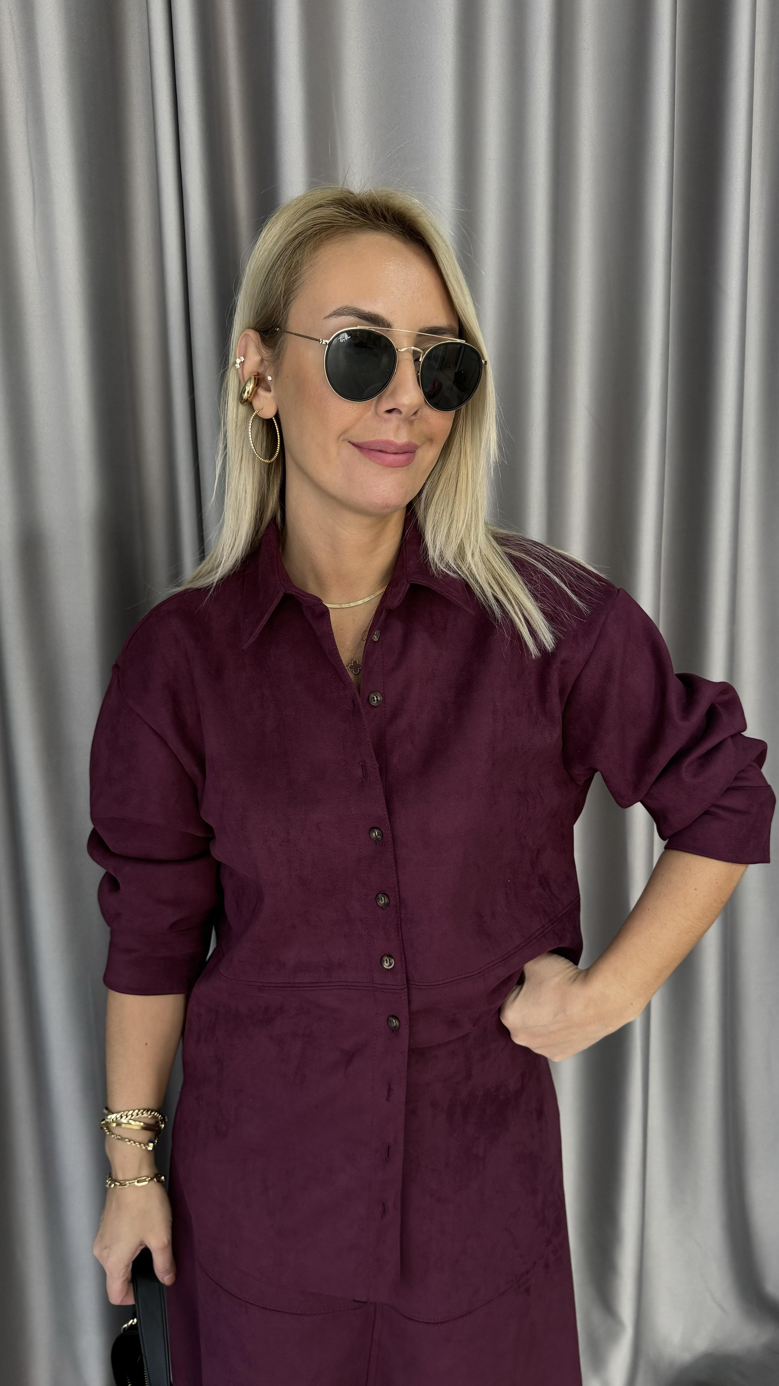 Vişne Çürüğü Nubuk Gömlek