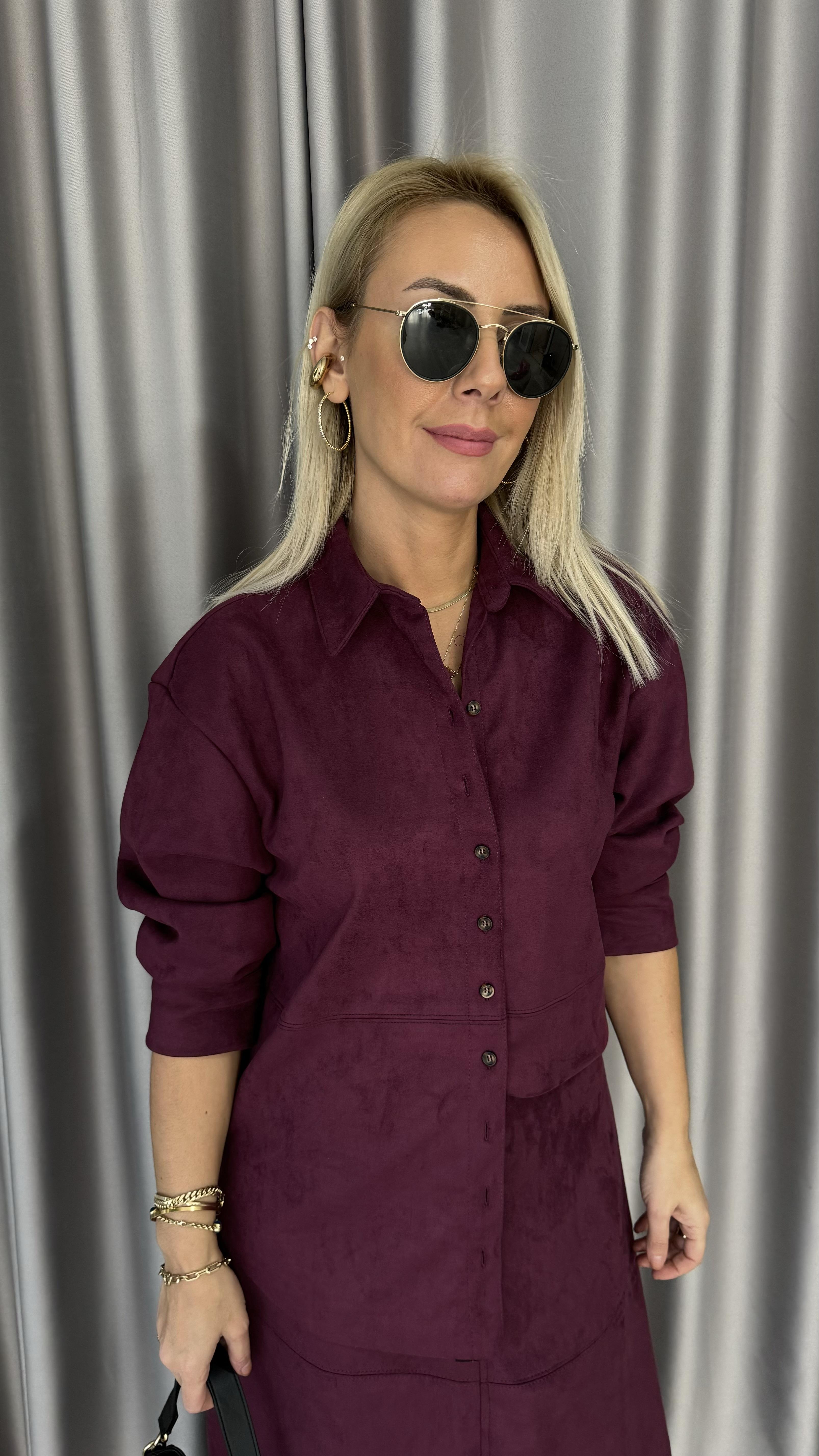 Vişne Çürüğü Nubuk Gömlek