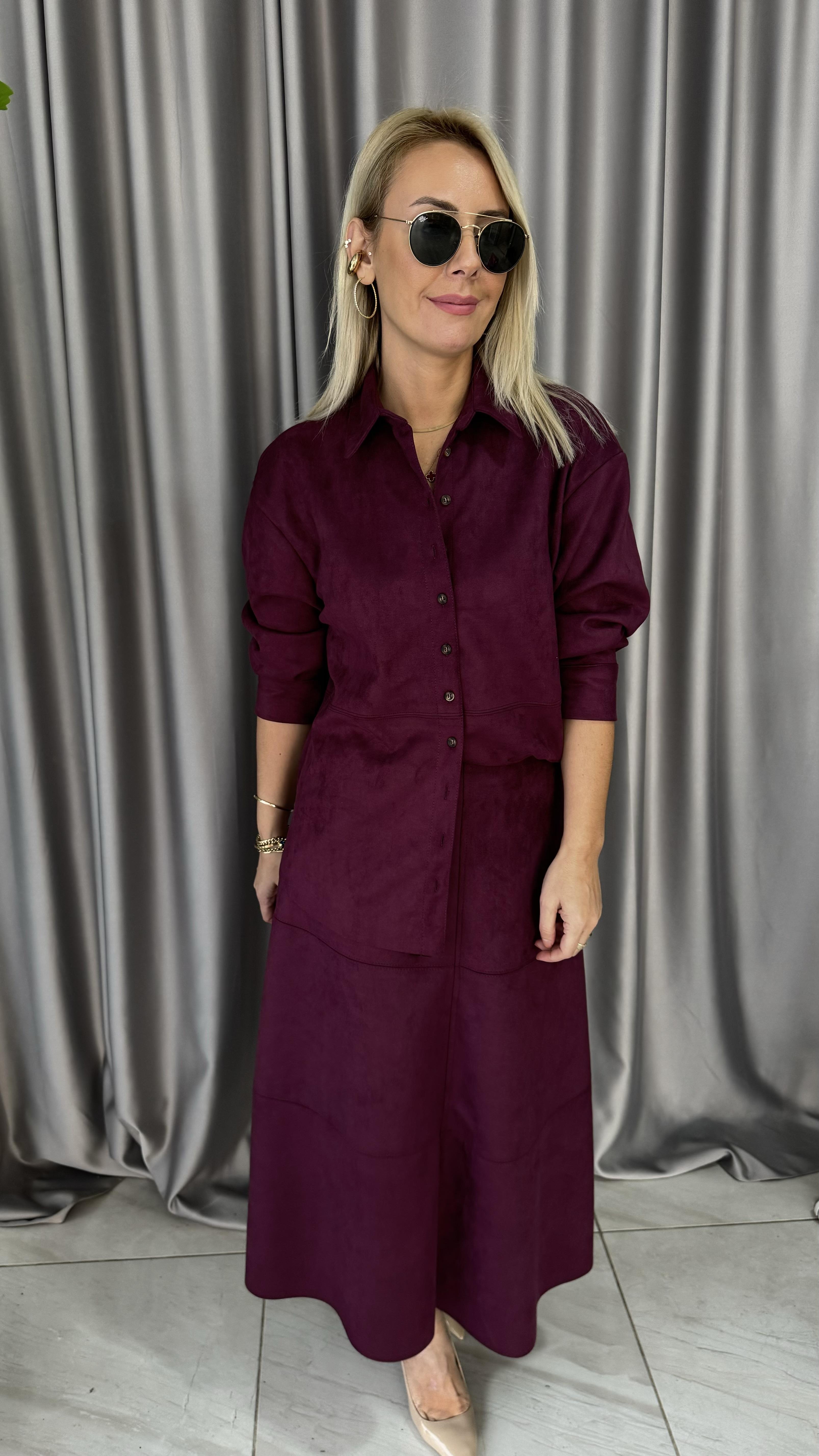 Vişne Çürüğü Nubuk Gömlek