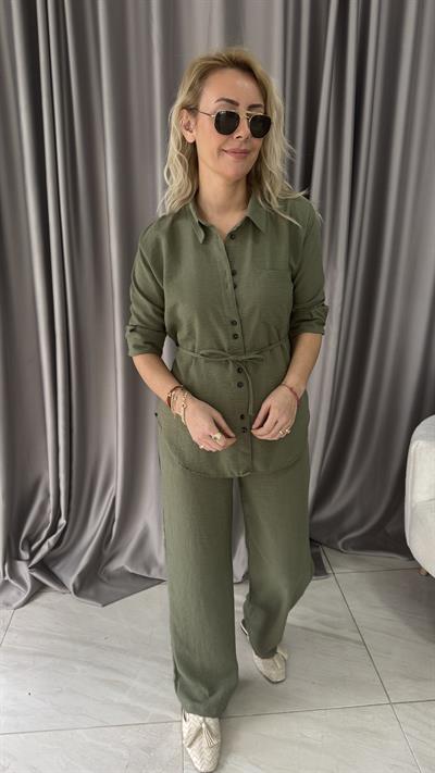 %100 Pamuklu Yeşil Takım