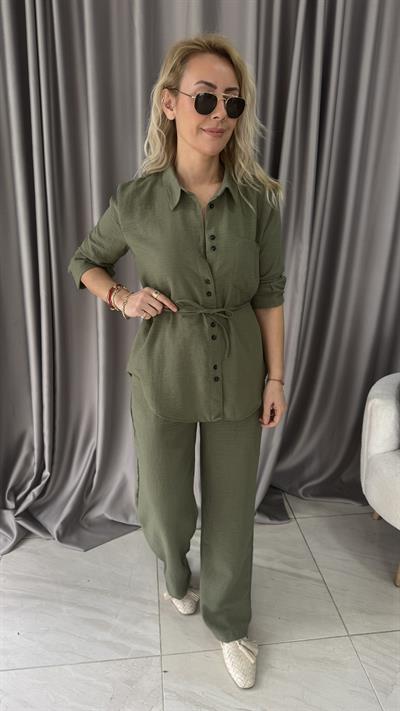 %100 Pamuklu Yeşil Takım