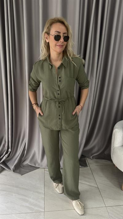 %100 Pamuklu Yeşil Takım