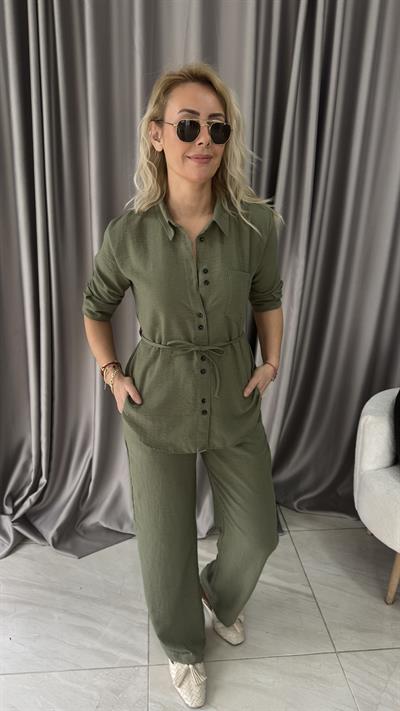 %100 Pamuklu Yeşil Takım