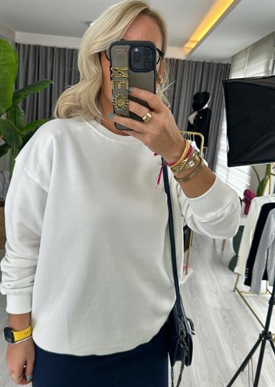 Beyaz Salaş Sweatshirt